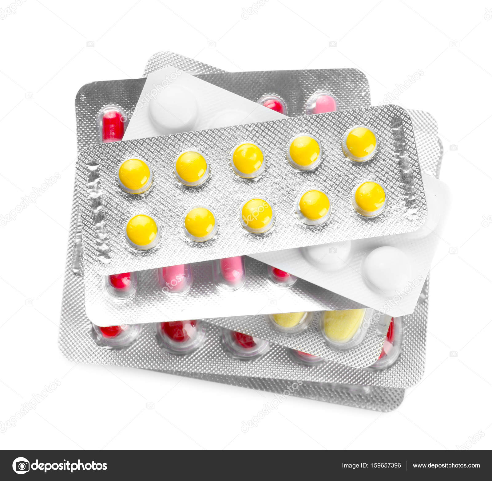 Blister packs with pills — Stock Photo © belchonock #159657396