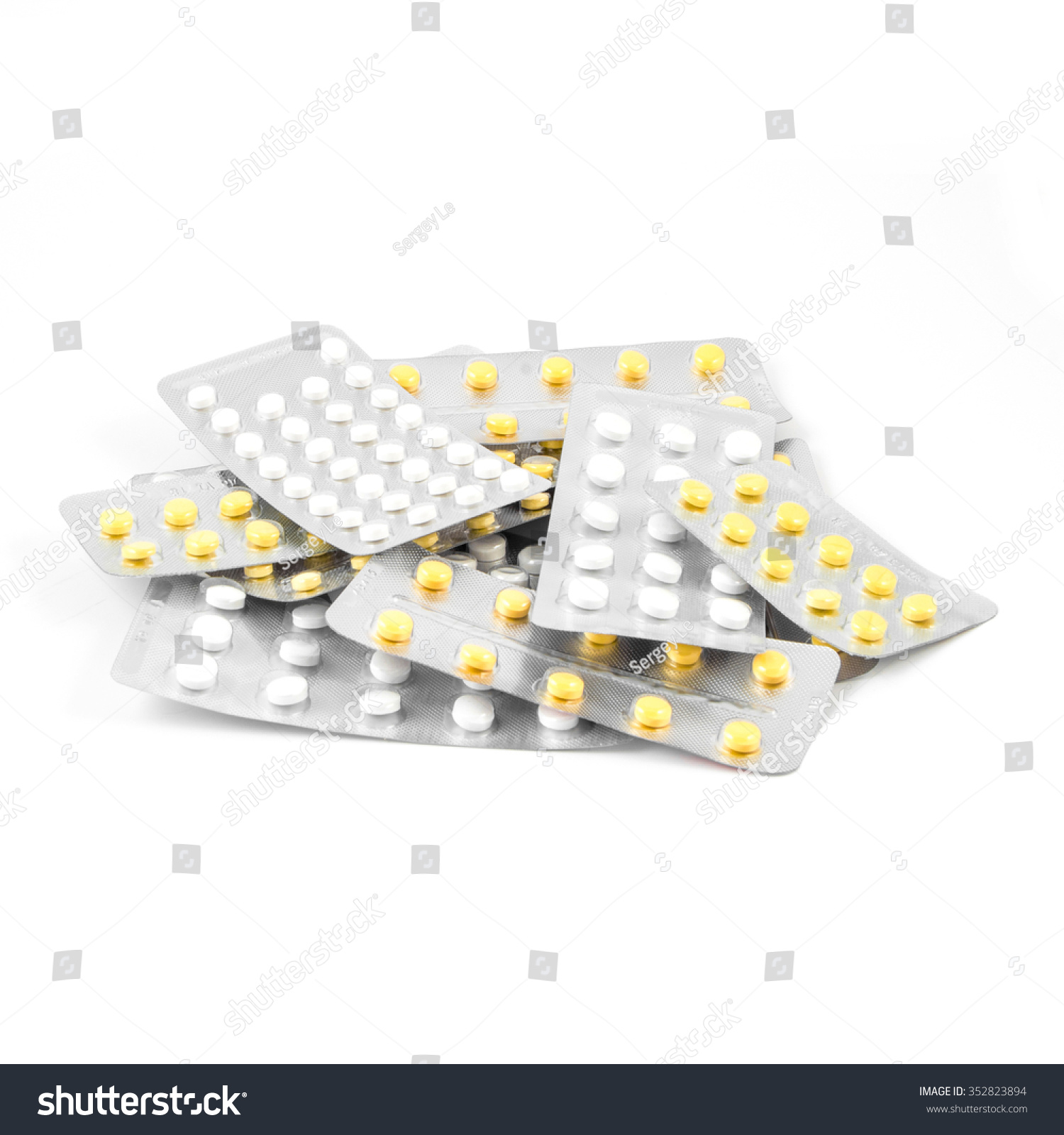 Packs Pills Isolated On White Background Stock Photo 352823894 ...