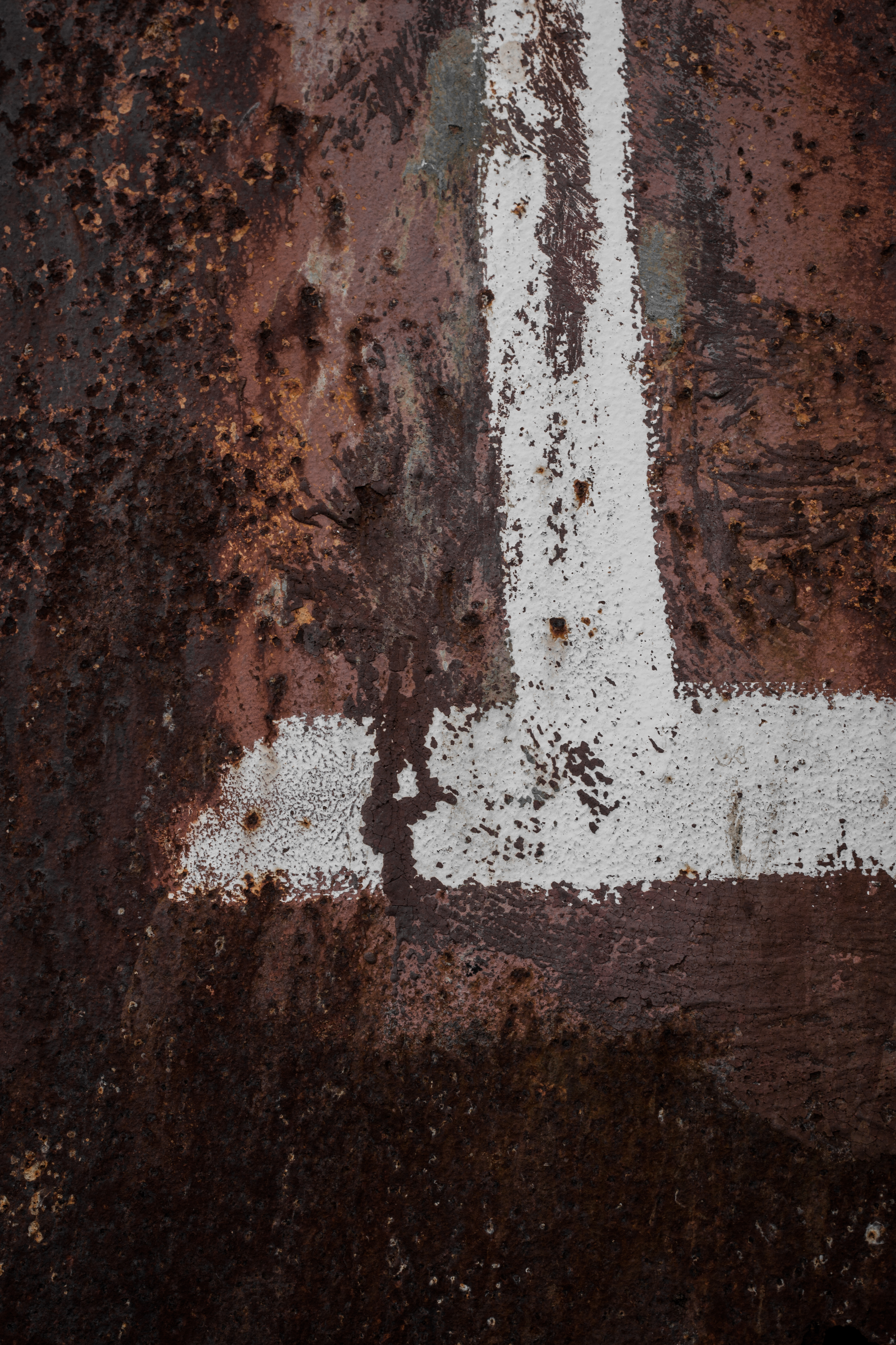 Paint on rusted metal photo
