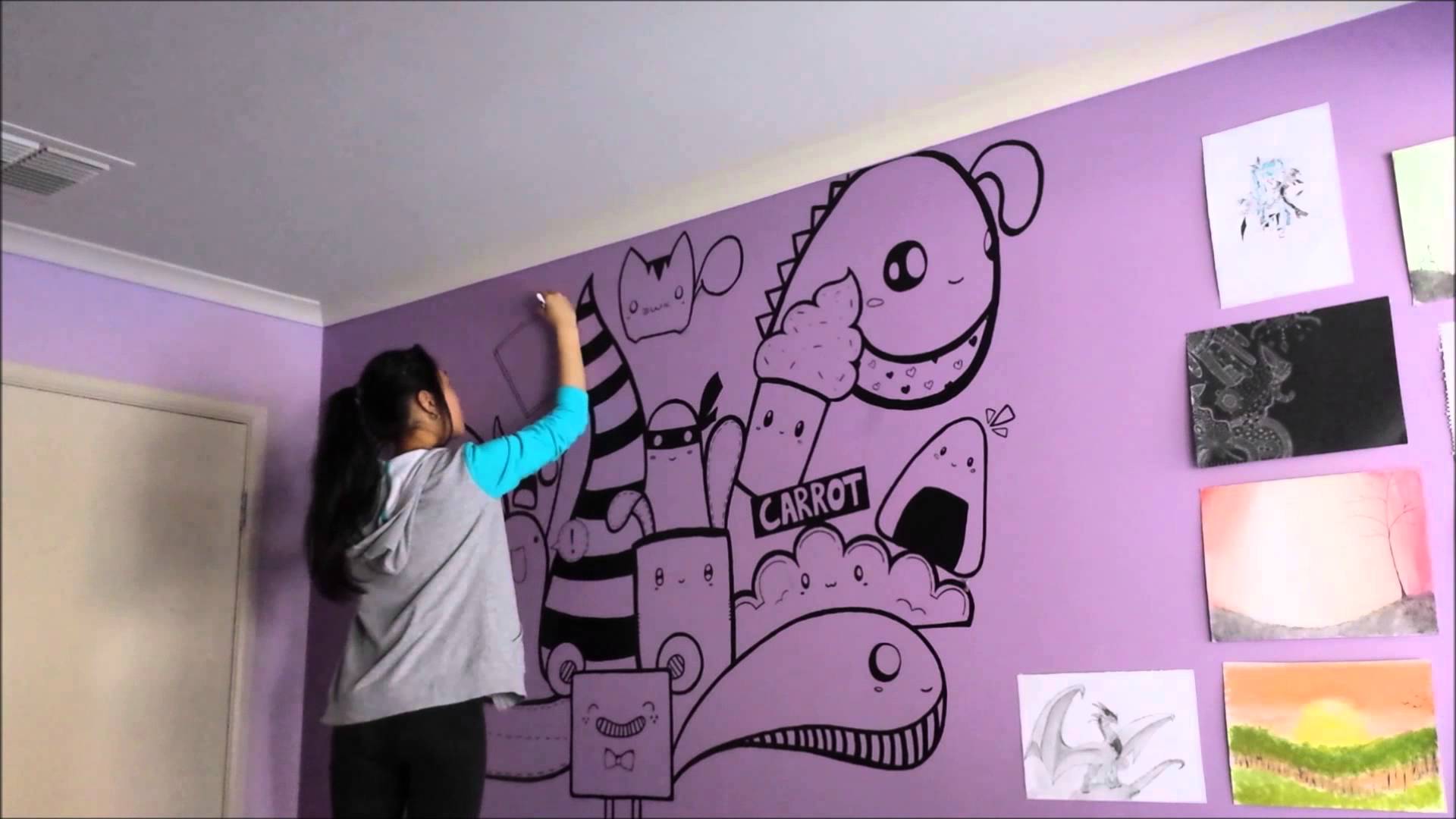 Speed Painting - Wall art by Julie - YouTube