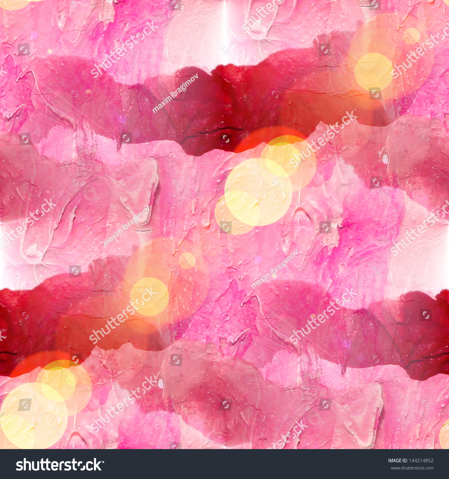 Bokeh Abstract Watercolor Art Pink Seamless Stock Illustration ...