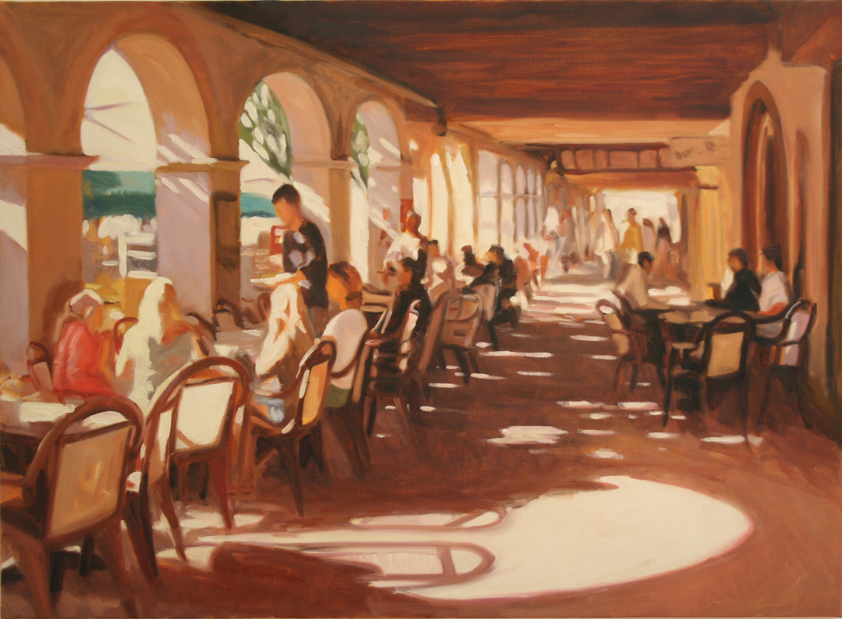 French Cafe Painting | Painting Inoils