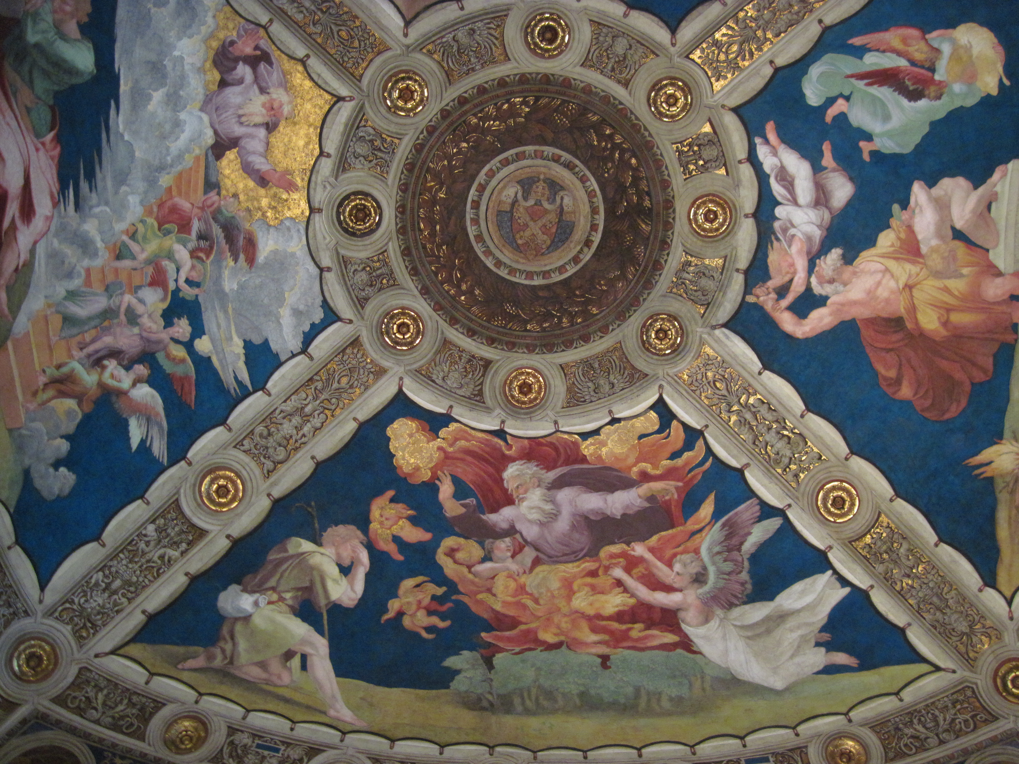 Painted ceiling at the vatican museum photo