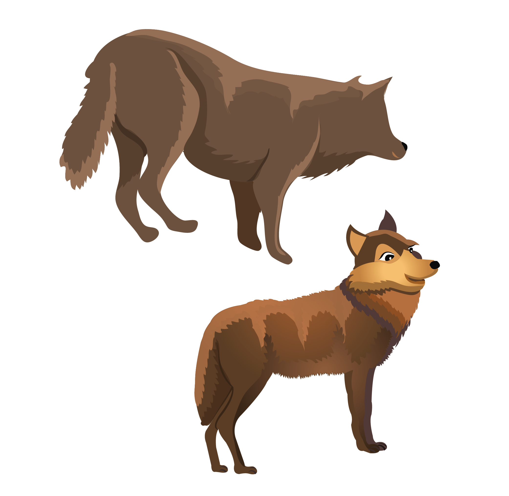 Dog Cartoon - Mouse painted wolf vector cartoon material 2083*2028 ...