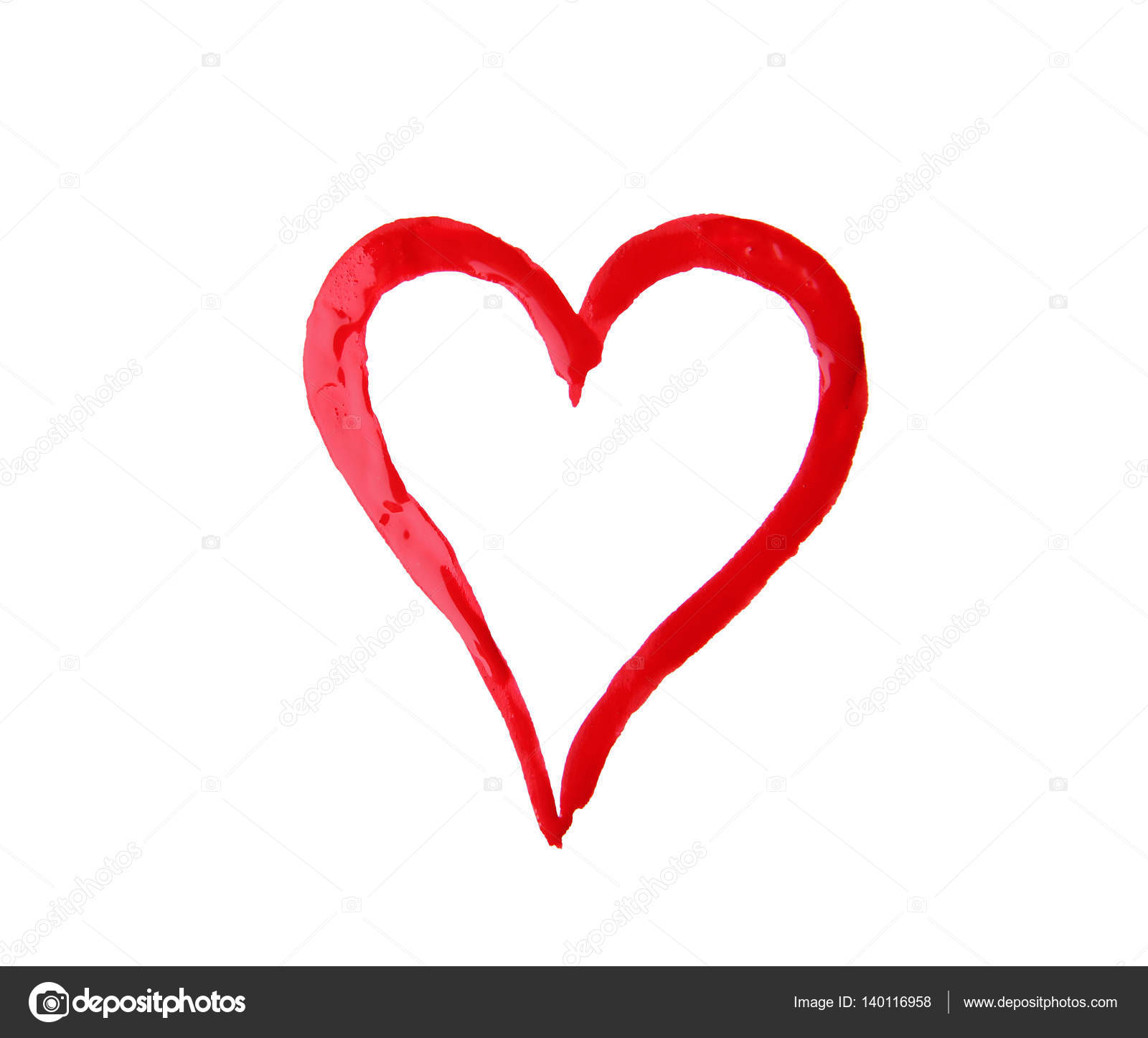 Painted heart on white — Stock Photo © belchonock #140116958