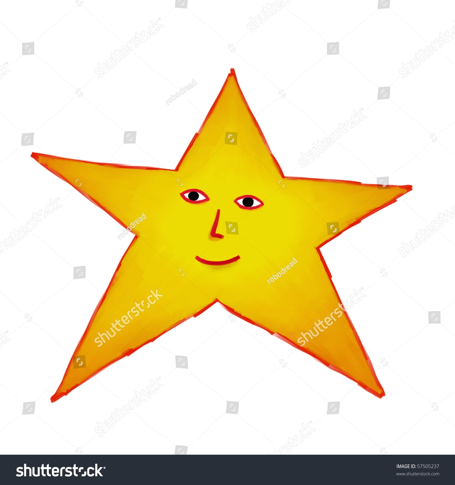 Painted Star Stock Illustration 57505237 - Shutterstock