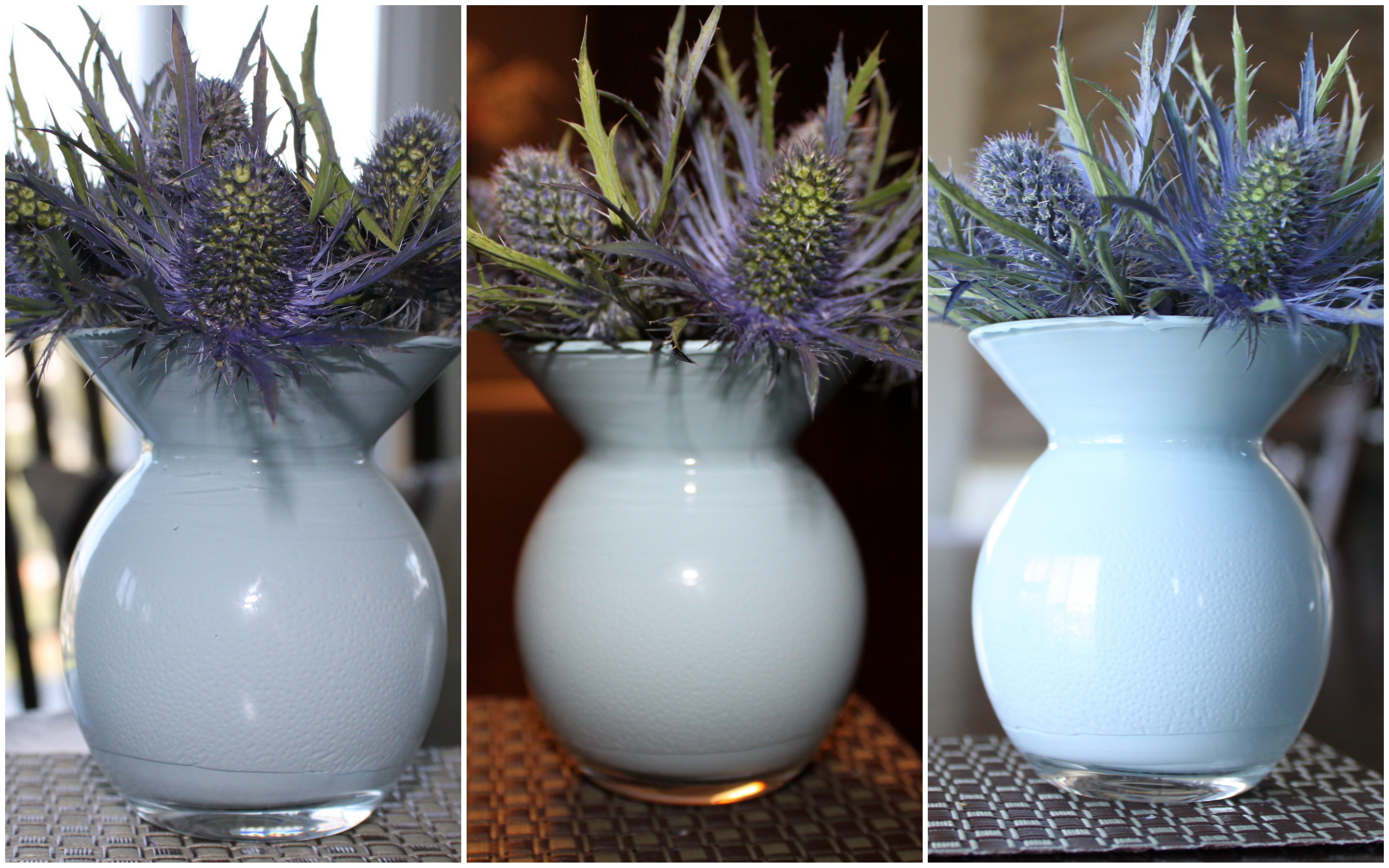 DIY Wedding Centerpieces - Painted Glass Vases | Floret Cadet