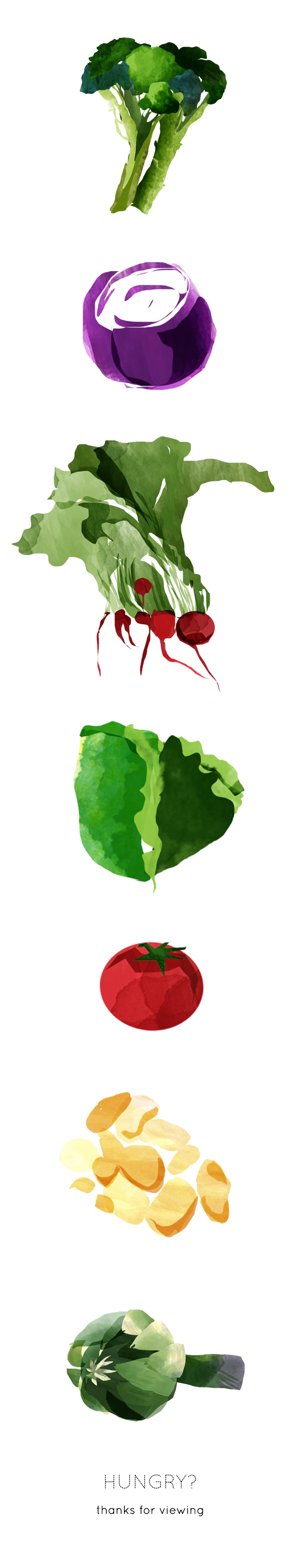 The Painted Vegetables Project on Behance