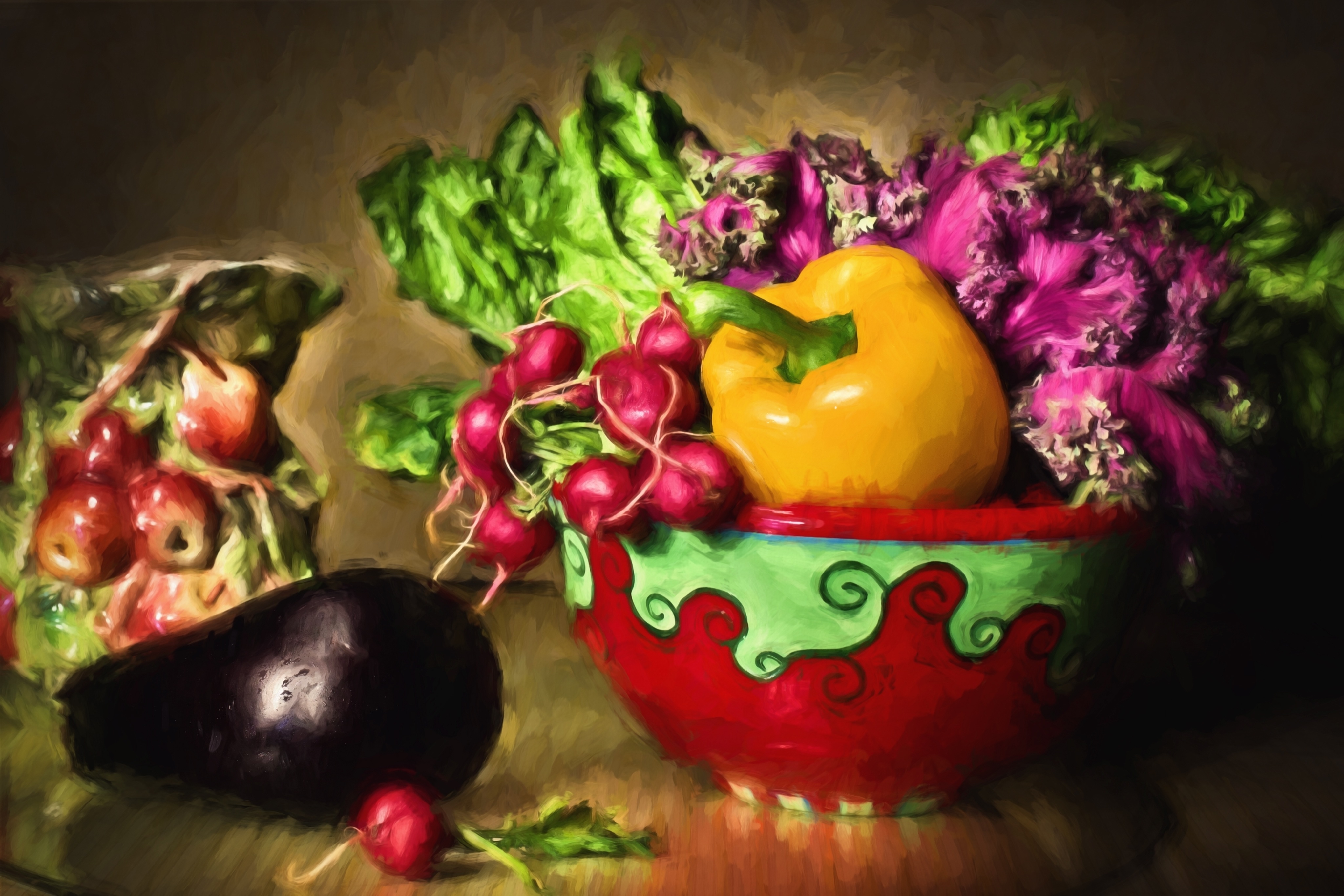 Painted Vegetables, Art, Flower, Food, Fresh, HQ Photo