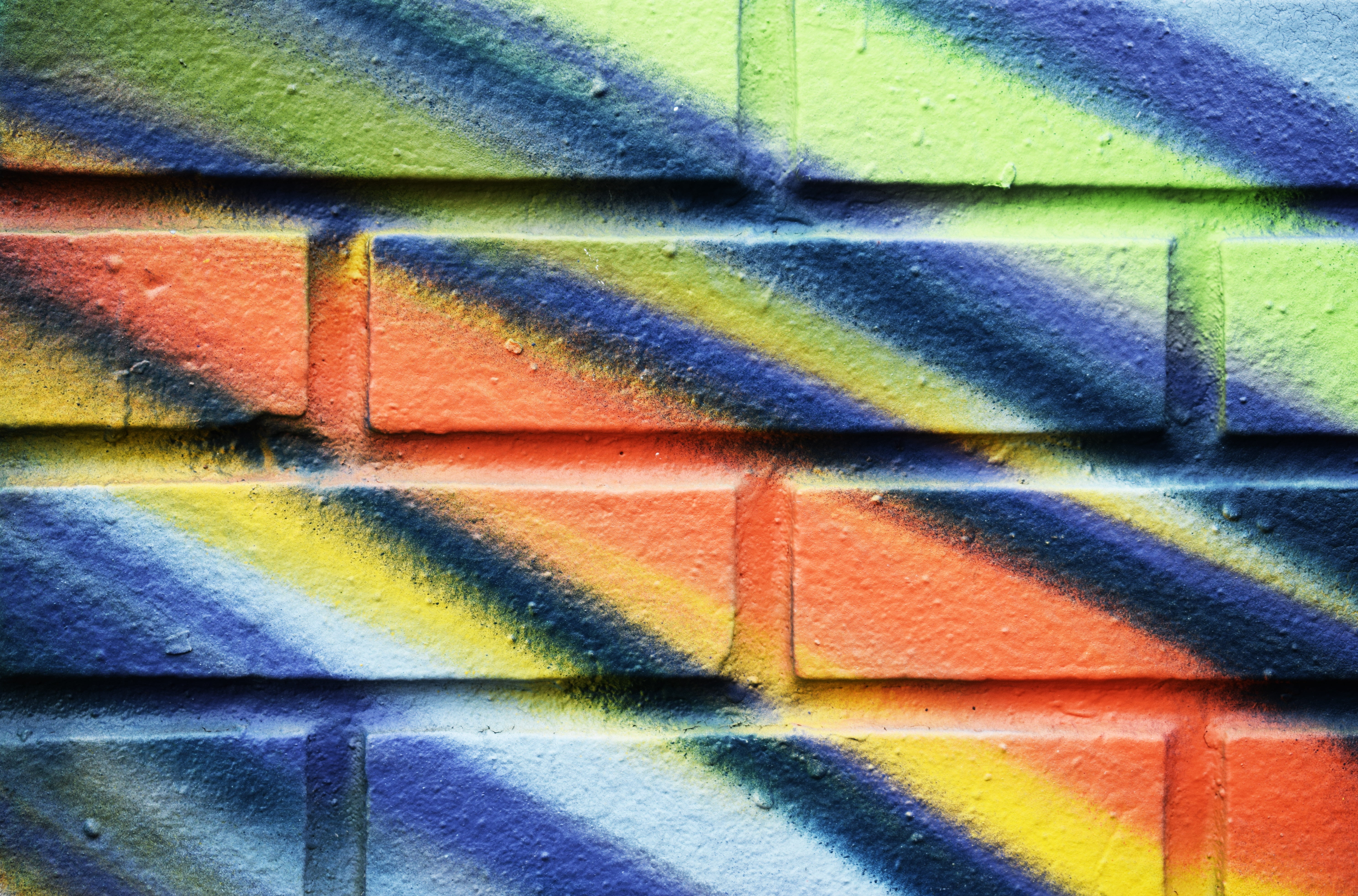 Multicolored painted wall, Texture, Wall, Bricks HD wallpaper ...
