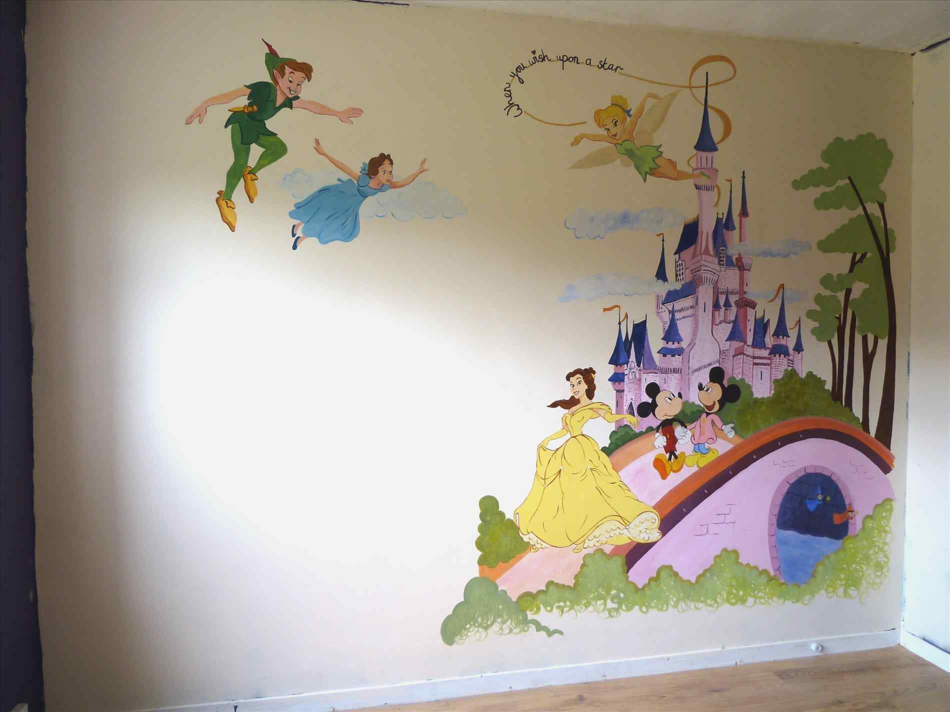Castle wall murals exciting parts of attending disney wall murals ...