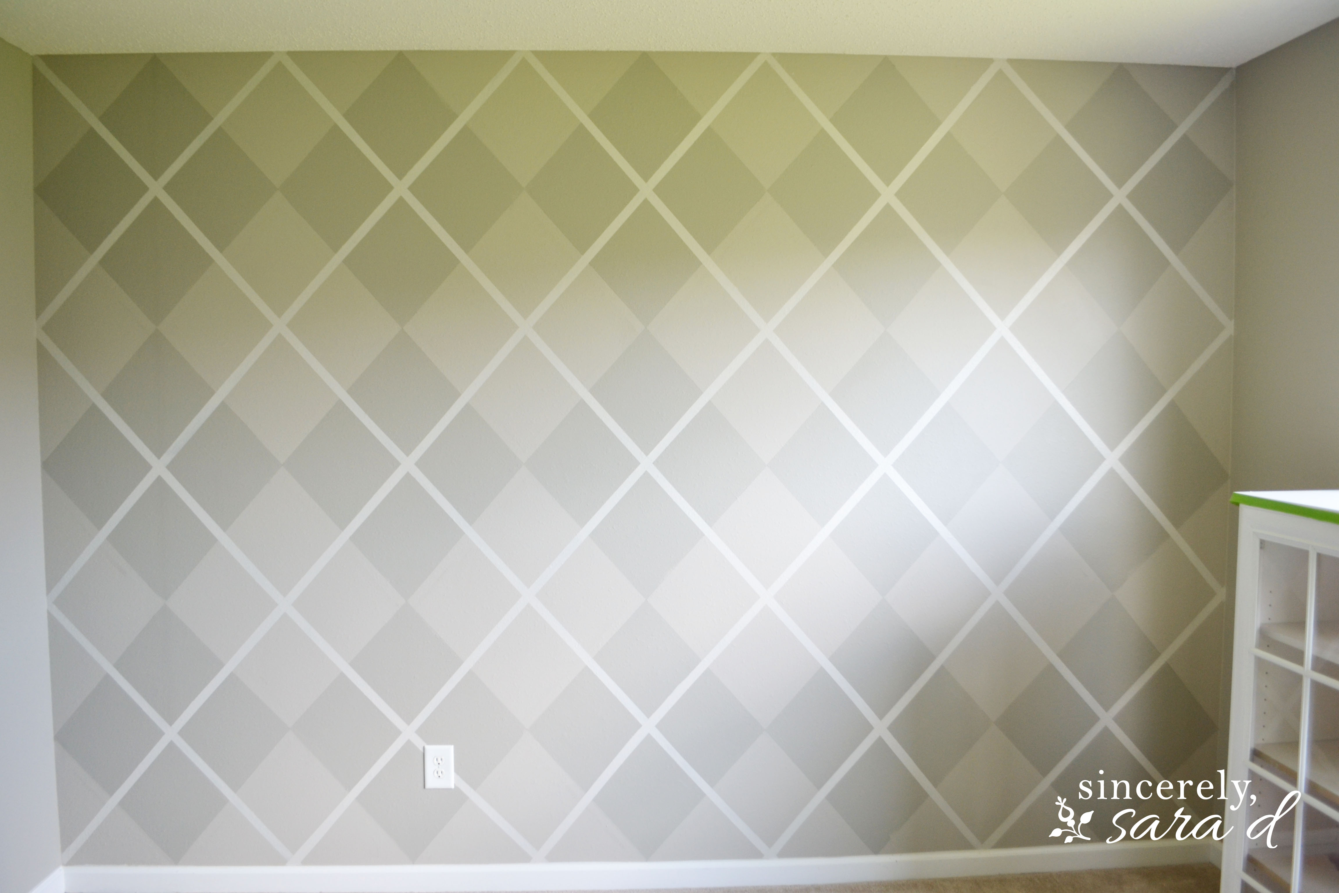 Argyle Painted Wall | Sincerely, Sara D.