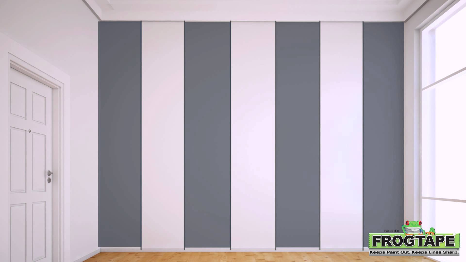 How to Paint Stripes on a Wall - YouTube
