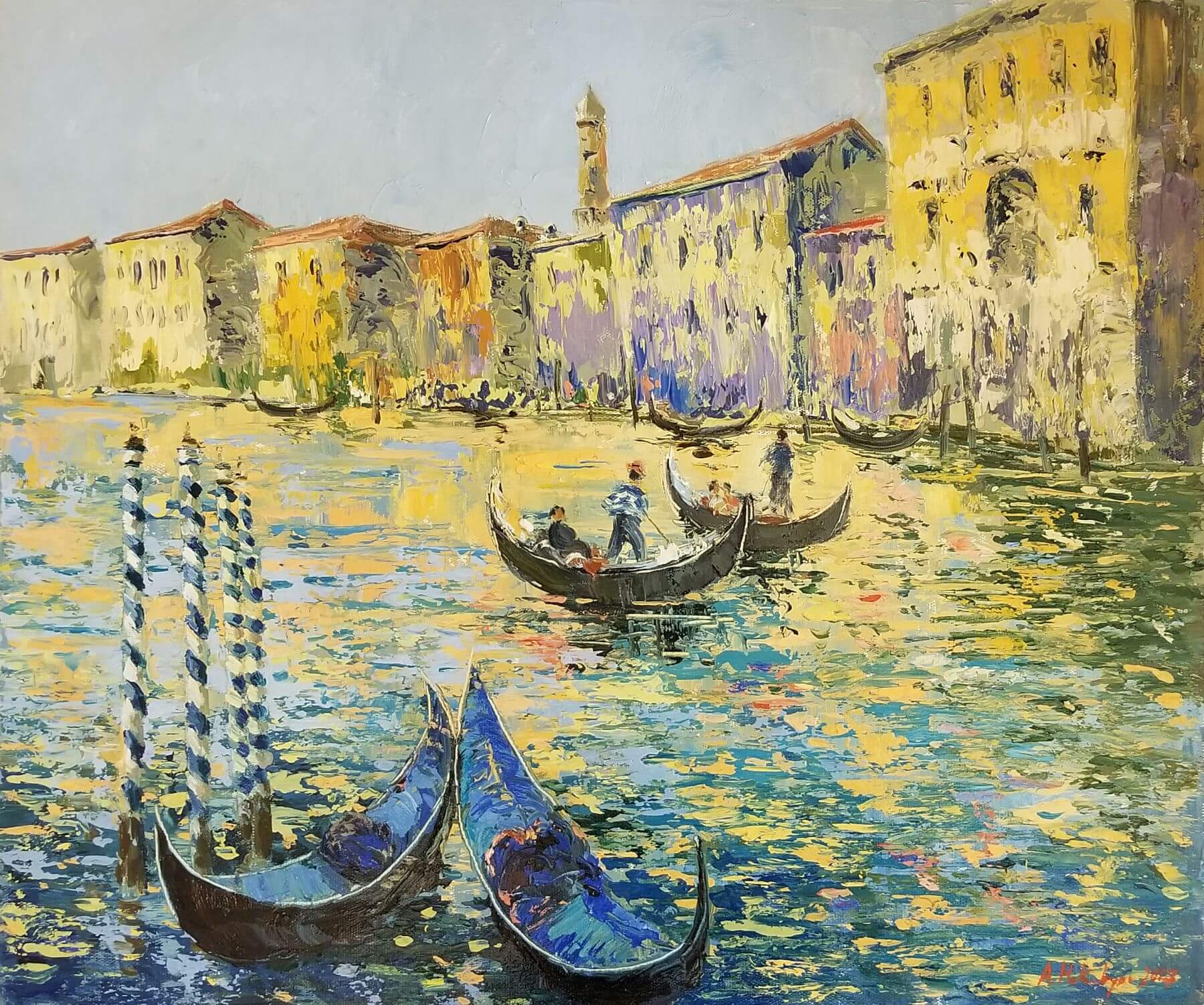 Original Oil Painting - Venice Grand Canal - One of a Kind ...