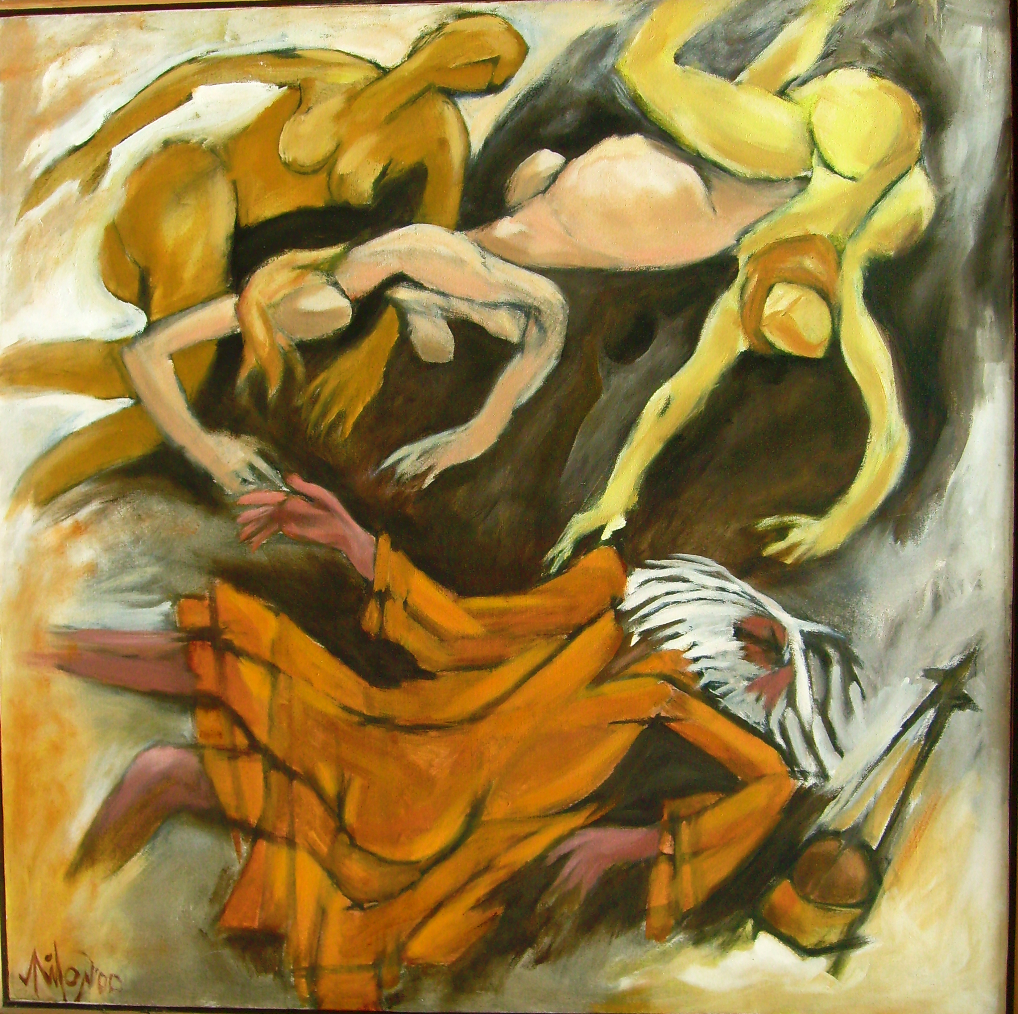 BUY CONTEMPORARY PAINTING ONLINE - 'FALLING BAUL'