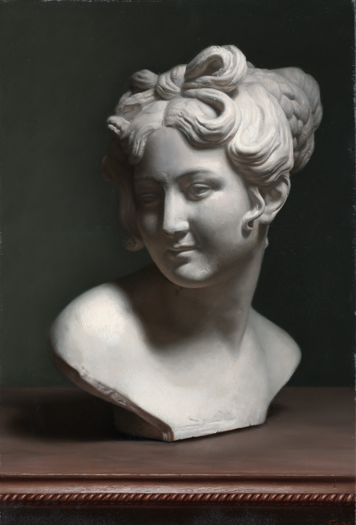 Painting and bust photo