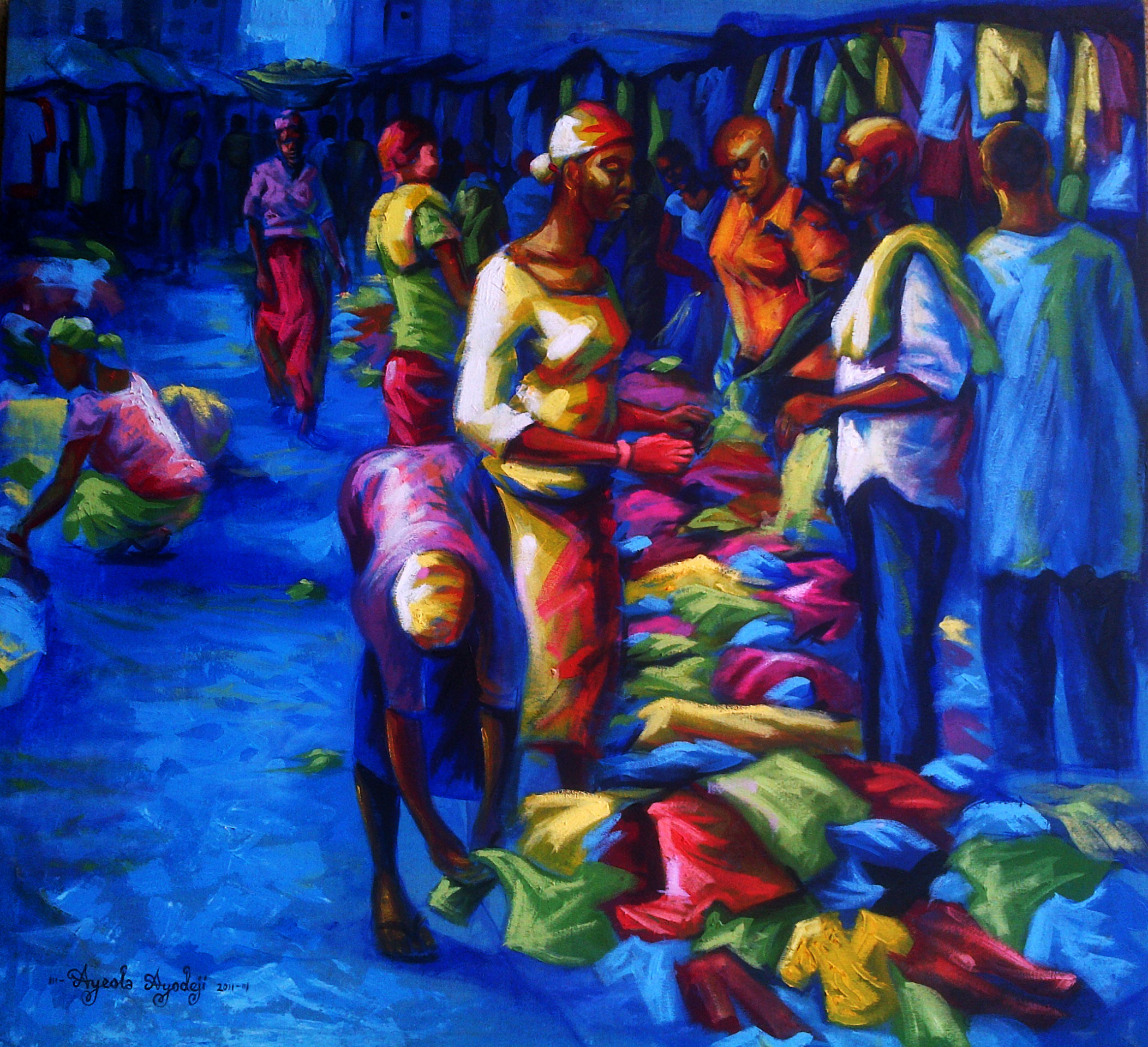 Bend down boutique painting by Ayeola Ayodeji