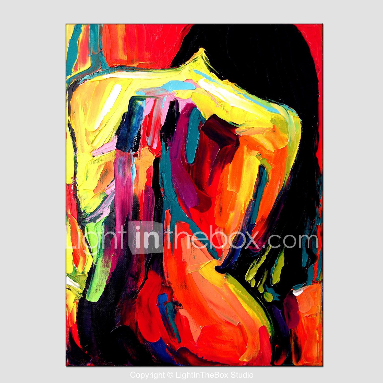 Oil Painting Hand Painted - Abstract Portrait European Style Modern ...