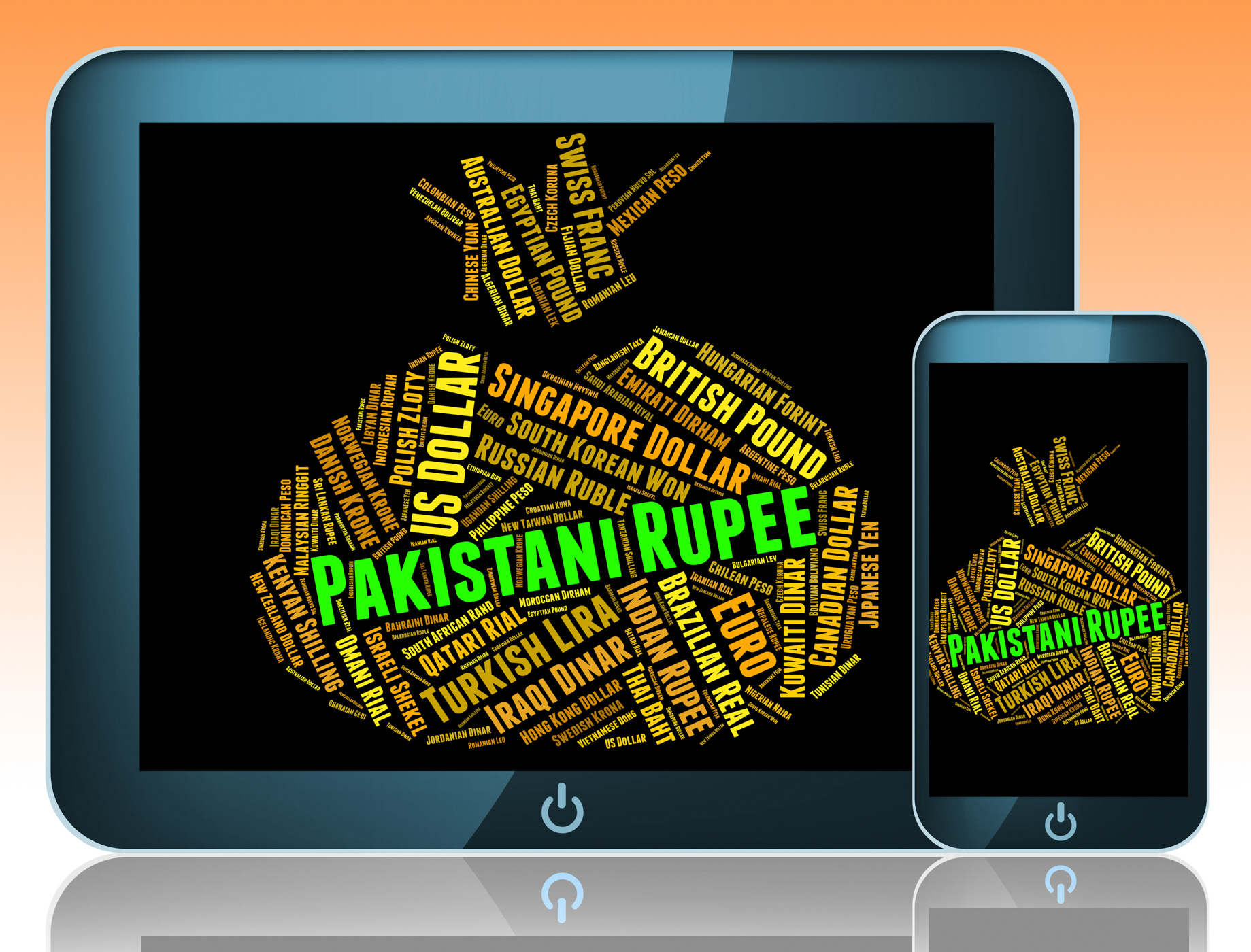 Pakistani Rupee Represents Foreign Currency And Coin, Banknote, Wordcloud, Word, Text, HQ Photo