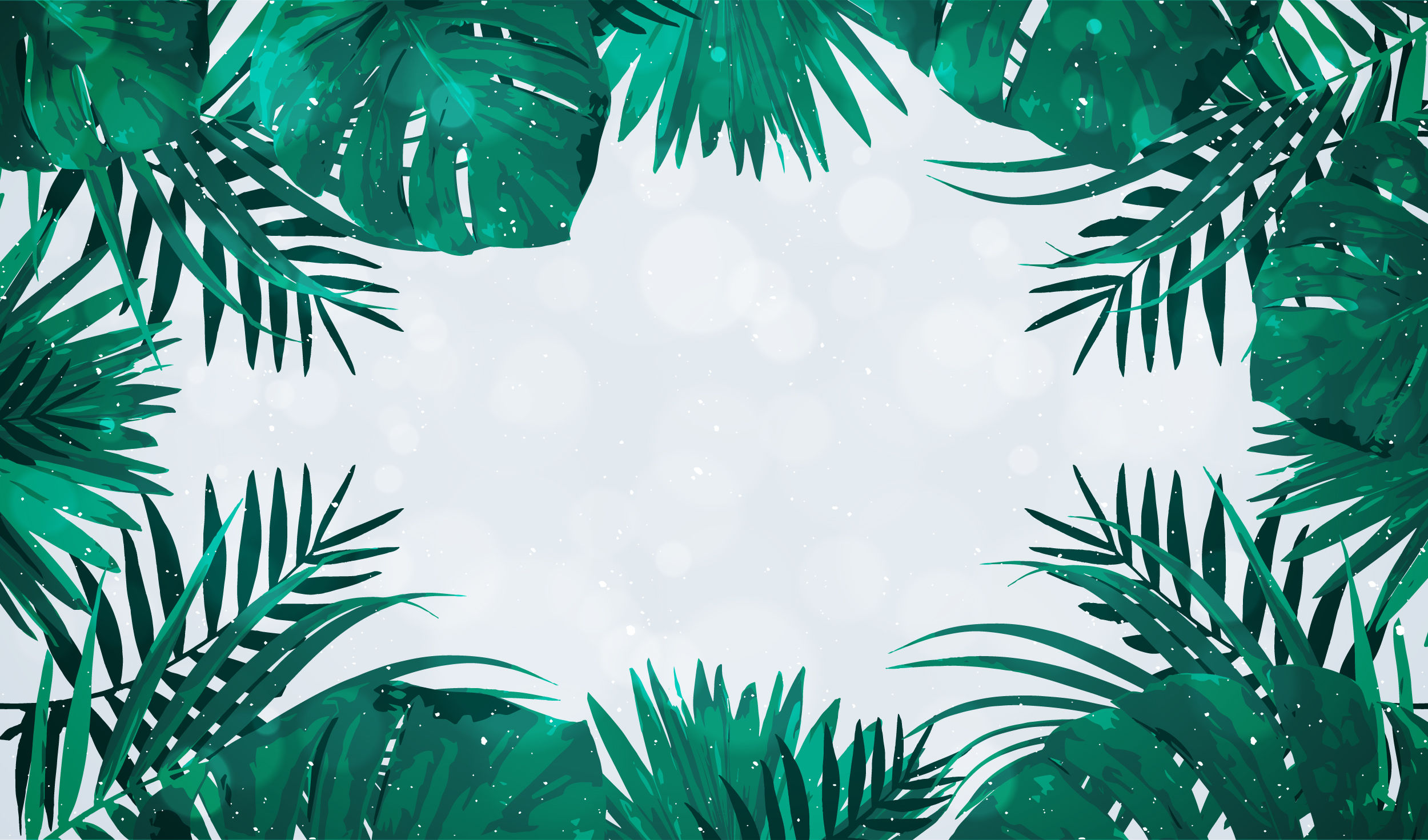 Palm tree leaves frame - Vector download