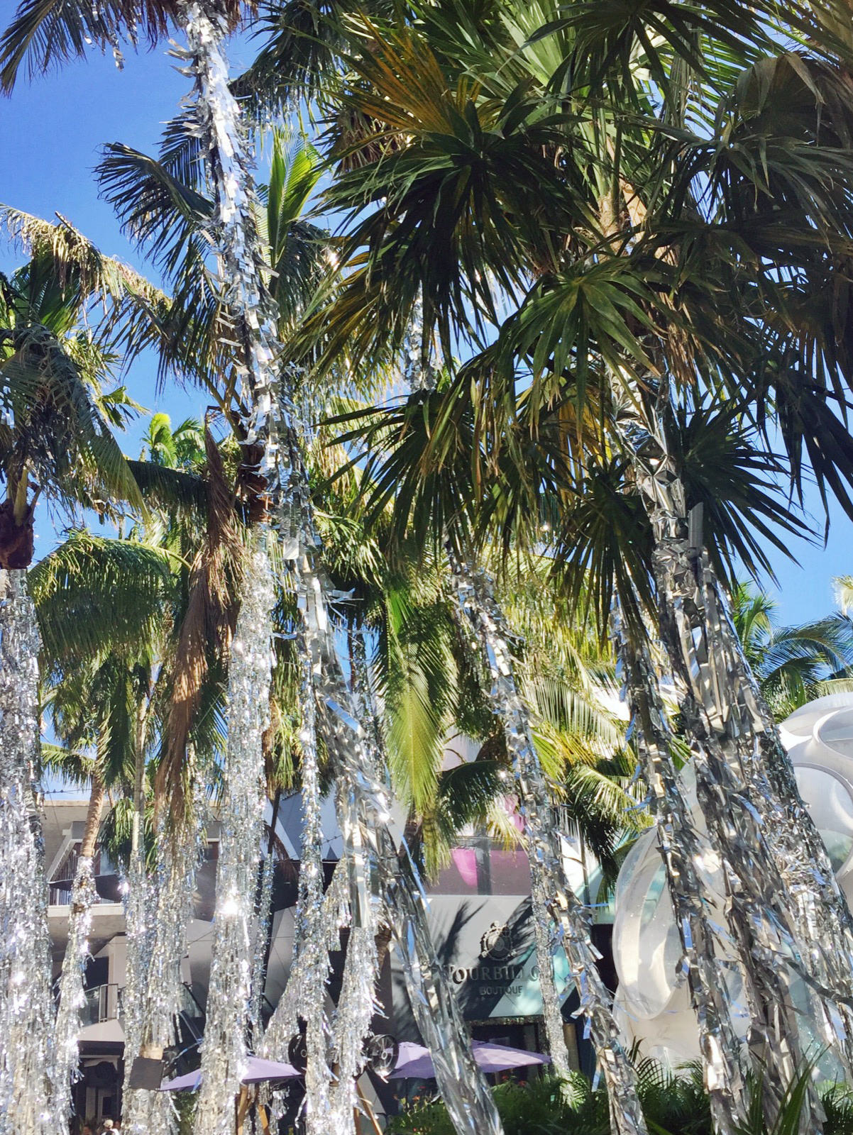 miami design district's palm trees get dressed up in tinsel during ...
