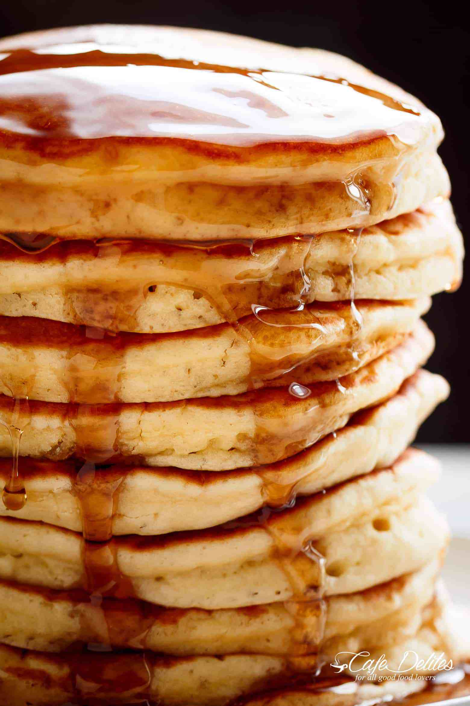 Best Fluffy Pancakes - Cafe Delites