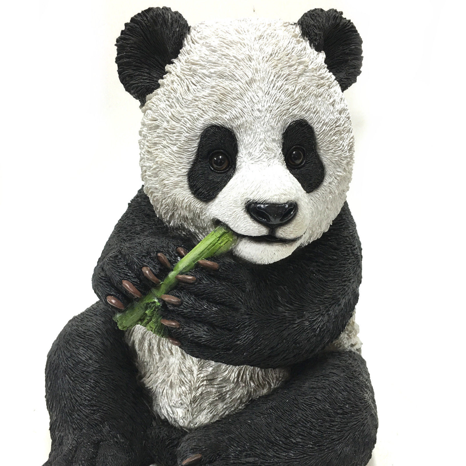 Panda Eating Bamboo Statue 31cm