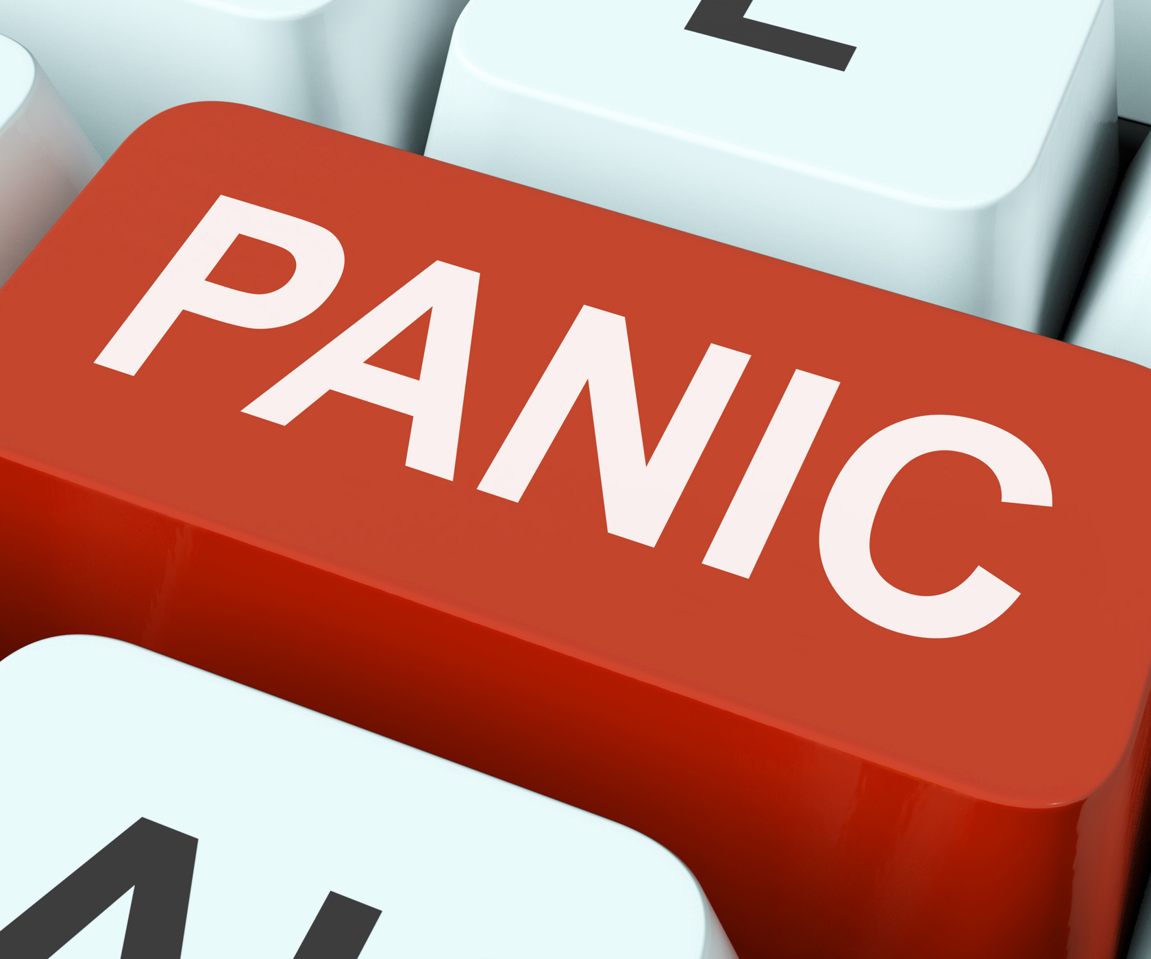 Panic key shows panicky terror or distress photo