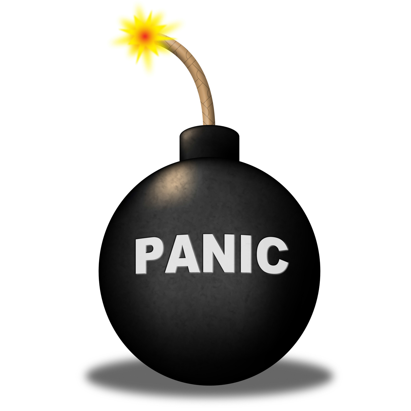 Panic warning represents hysteria anxiety and terror photo