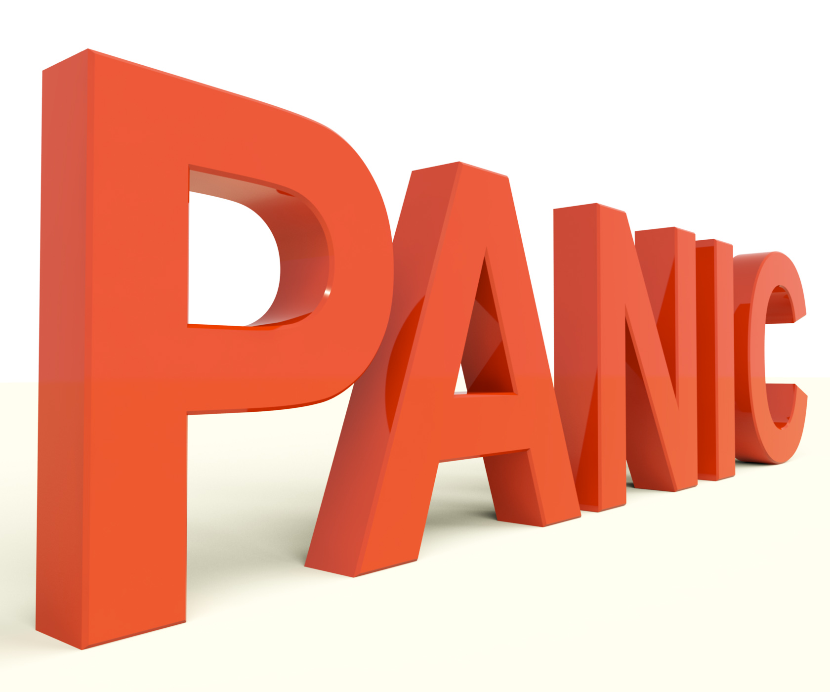 Panic word as symbol for emergency and stress photo