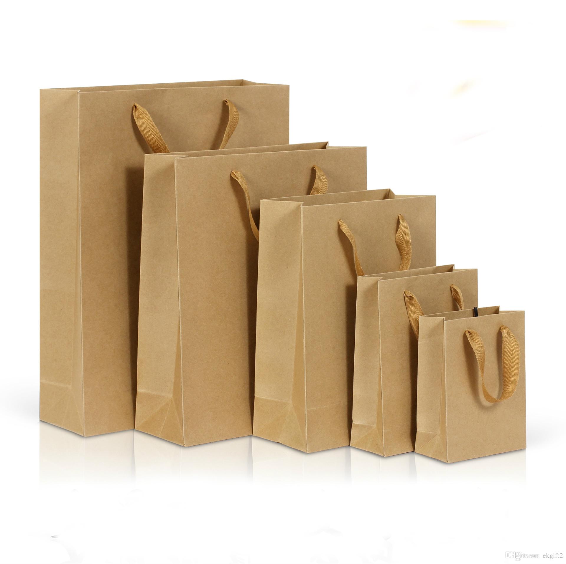 2018 Easy Carry Kraft Paper Bag With Handle E Co Craft Paper ...
