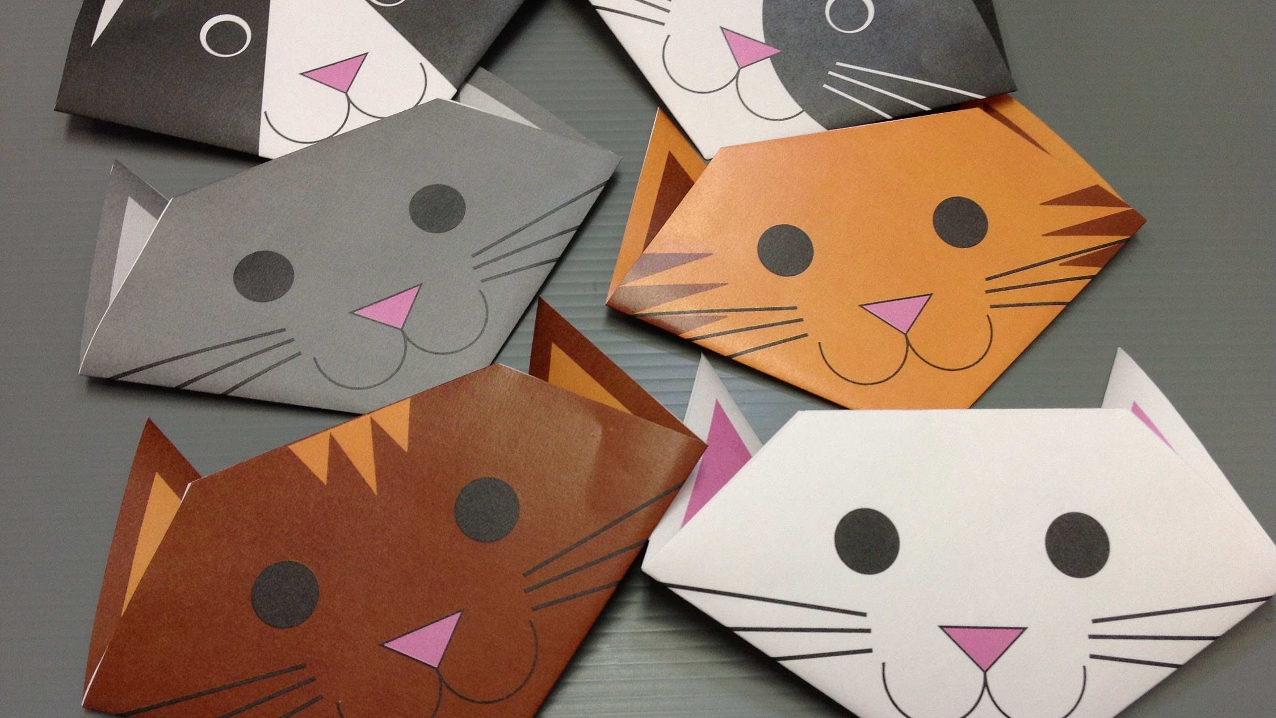 Free Origami Cat Paper - Print Your Own! - Cute Cats - YouTube