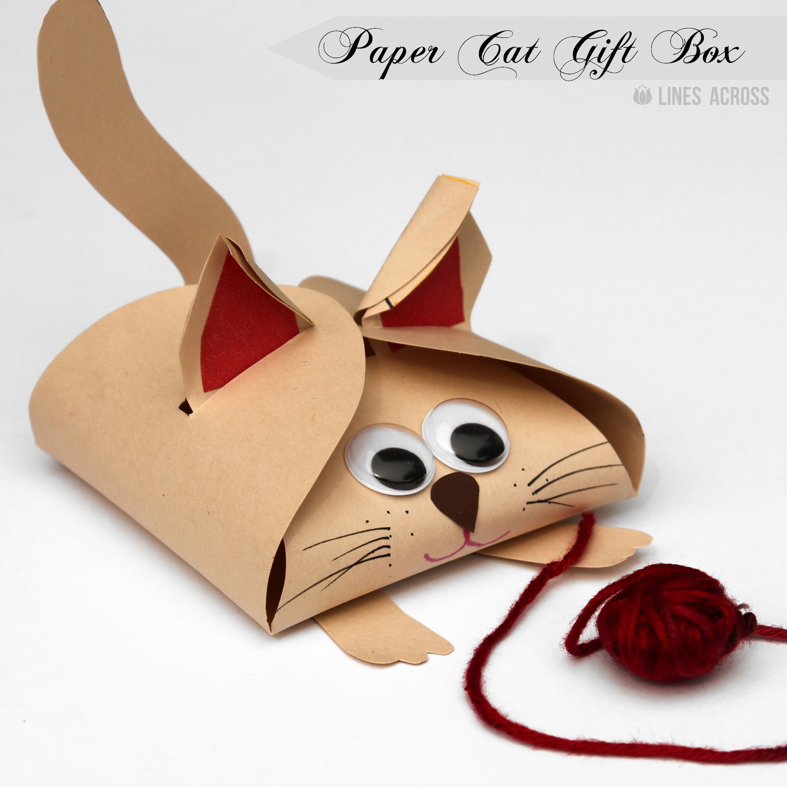 Dog and Cat Paper Gift Boxes - Lines Across