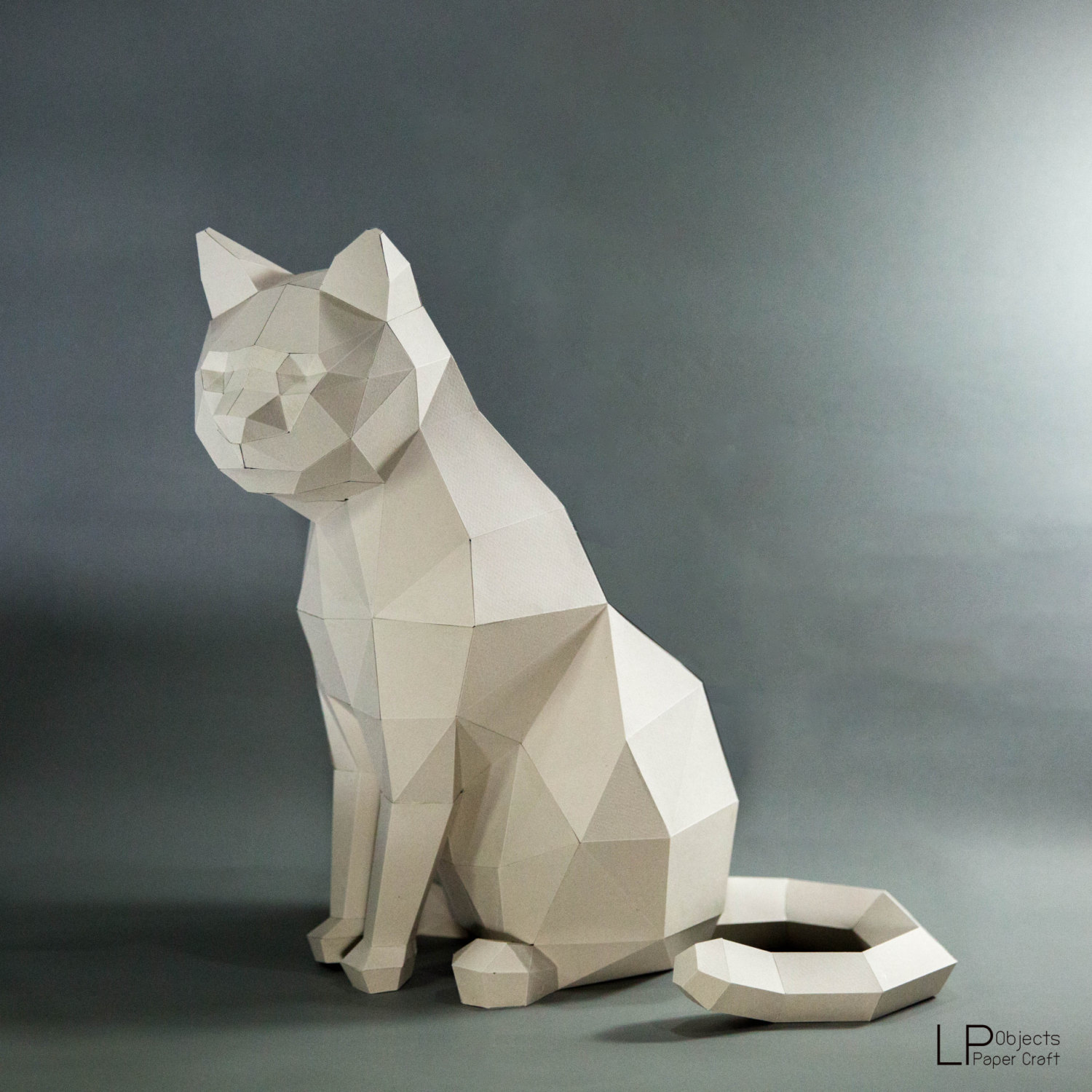 Cat Model Cat Low poly Cat Sculpture pet Cat Kit