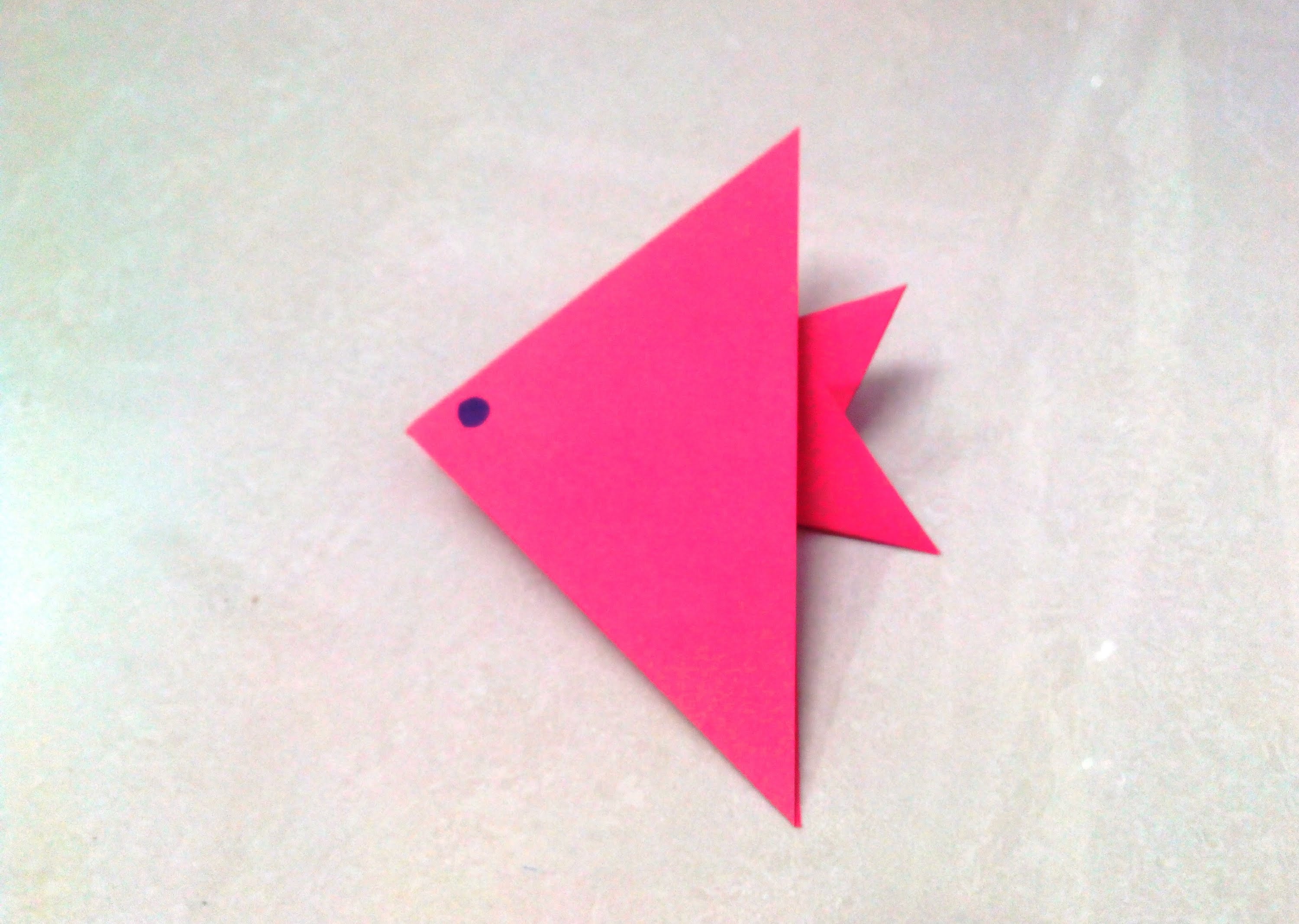 How to make an origami paper fish - 1 | Origami / Paper Folding ...