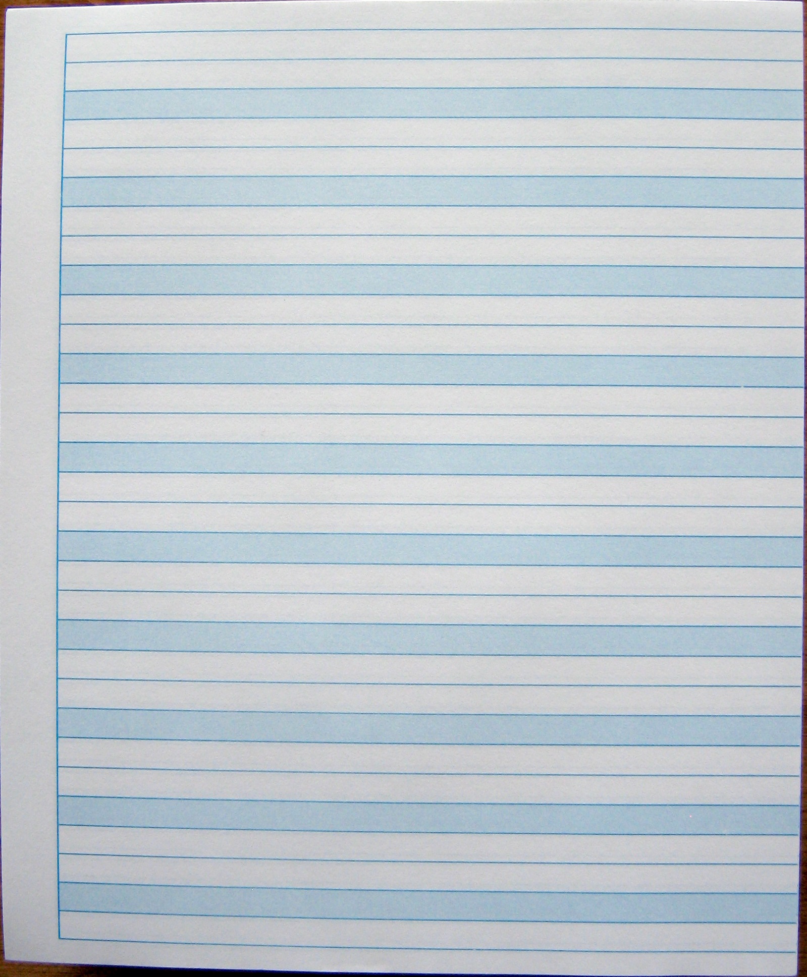 56 Blue Shaded Writing Paper - Sheet Size 8.5