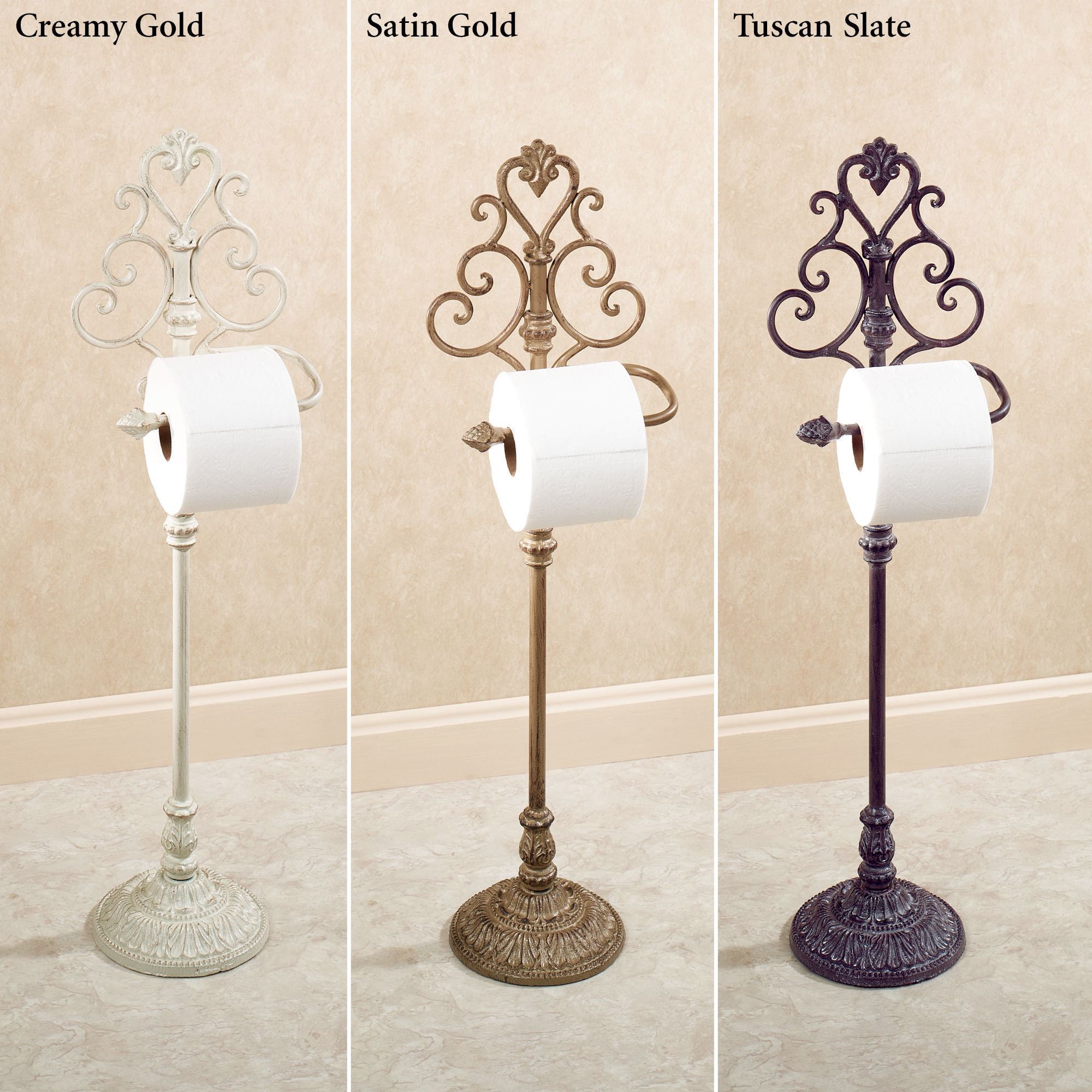Aldabella Wrought Iron Toilet Paper Stand