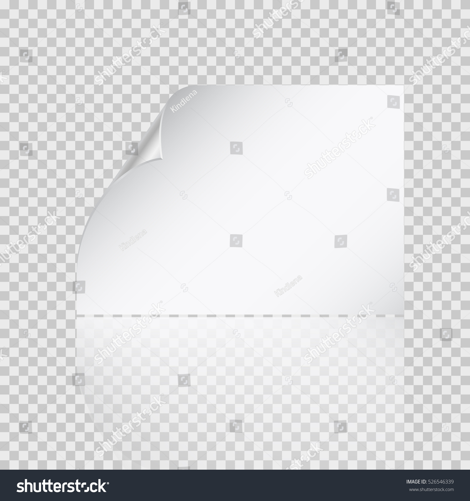 Silver Page Curl Corner On Blank Stock Vector 526546339 - Shutterstock