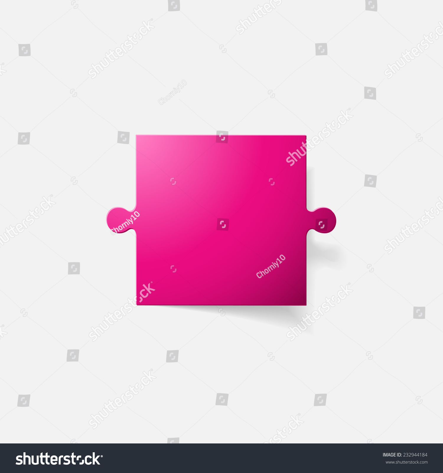 Paper Clipped Sticker Puzzle Isolated Illustration Stock ...