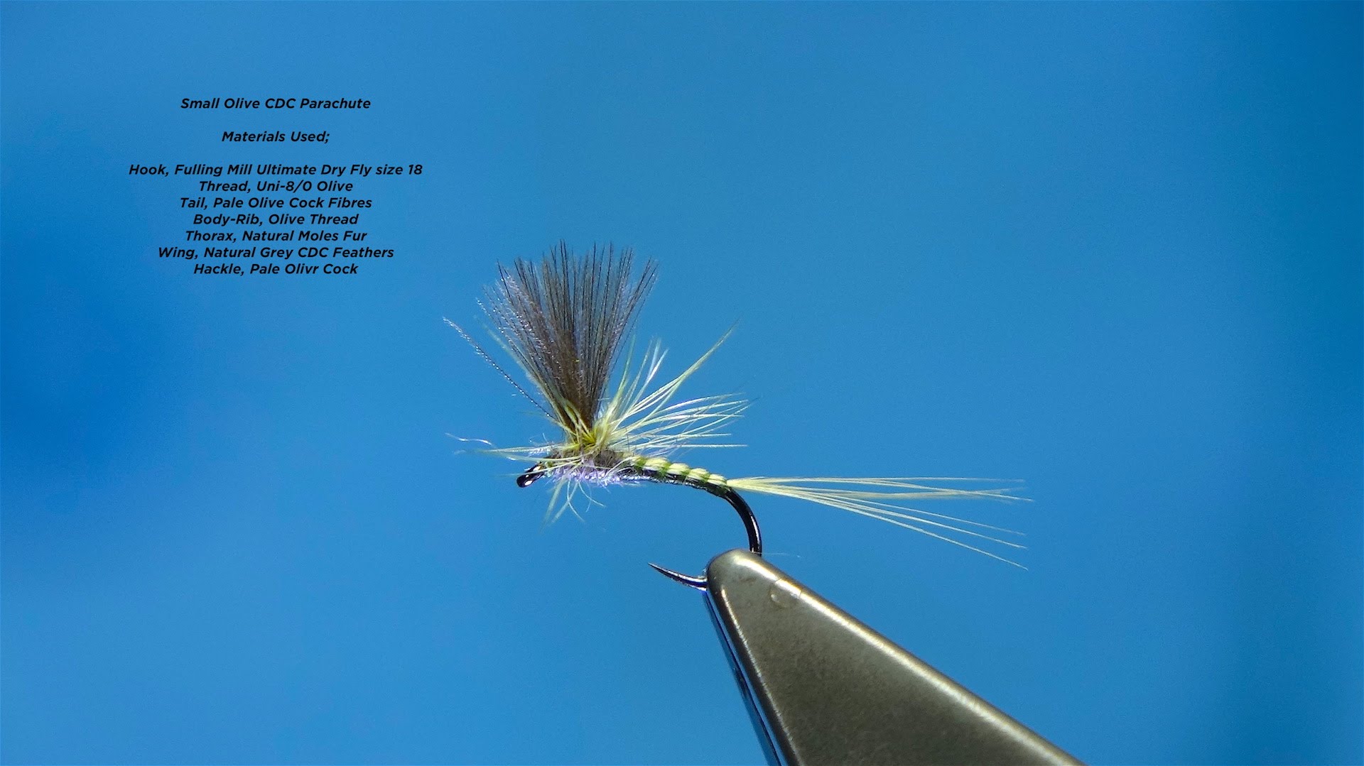 Tying and Fishing a Small Olive CDC Parachute Dry Fly by Davie ...