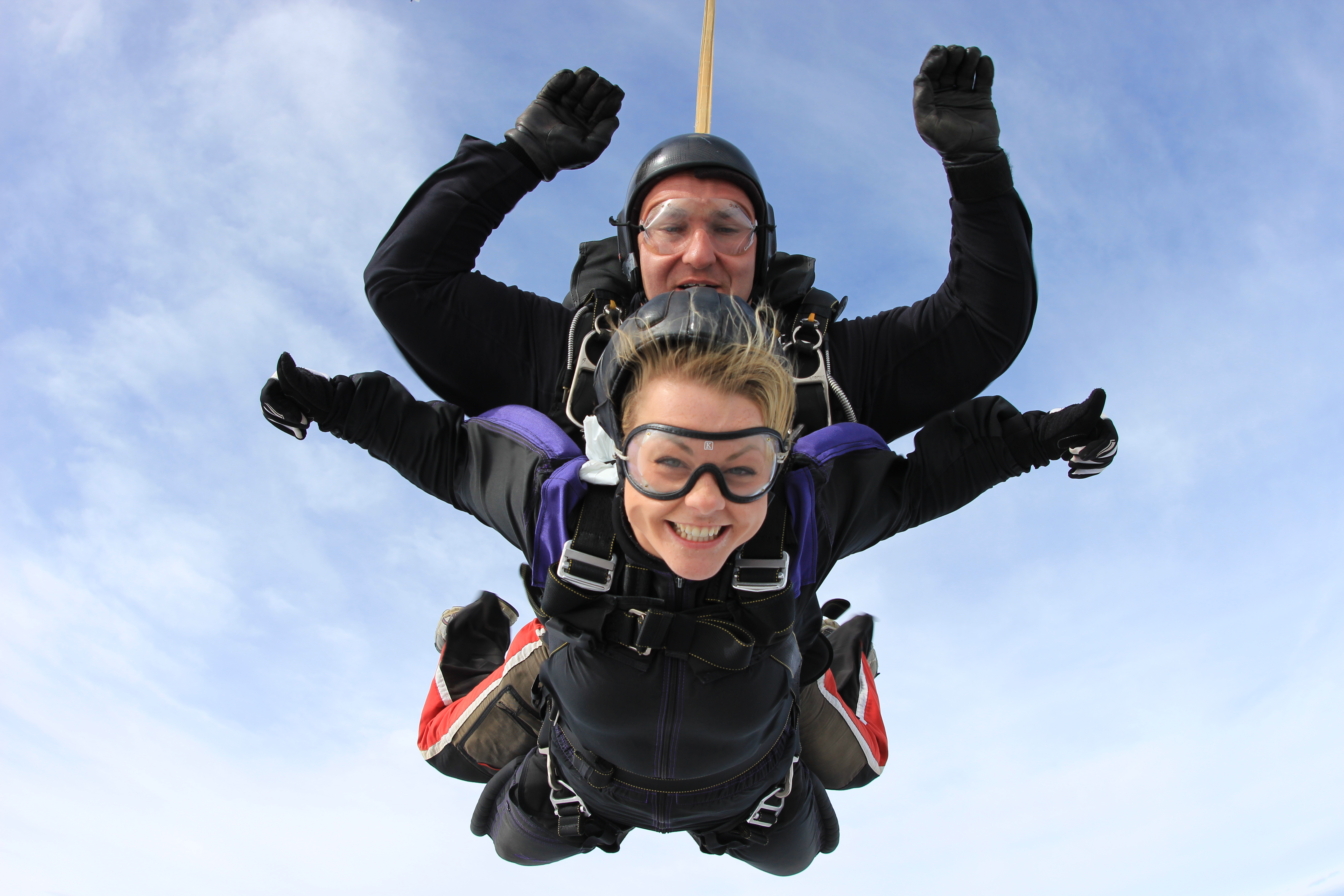 Parachute jump photo