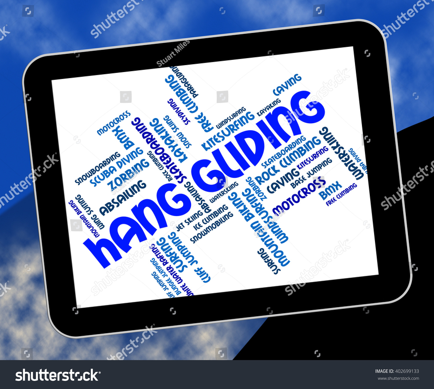 Hang Gliding Representing Word Wordcloud Hanggliding Stock ...