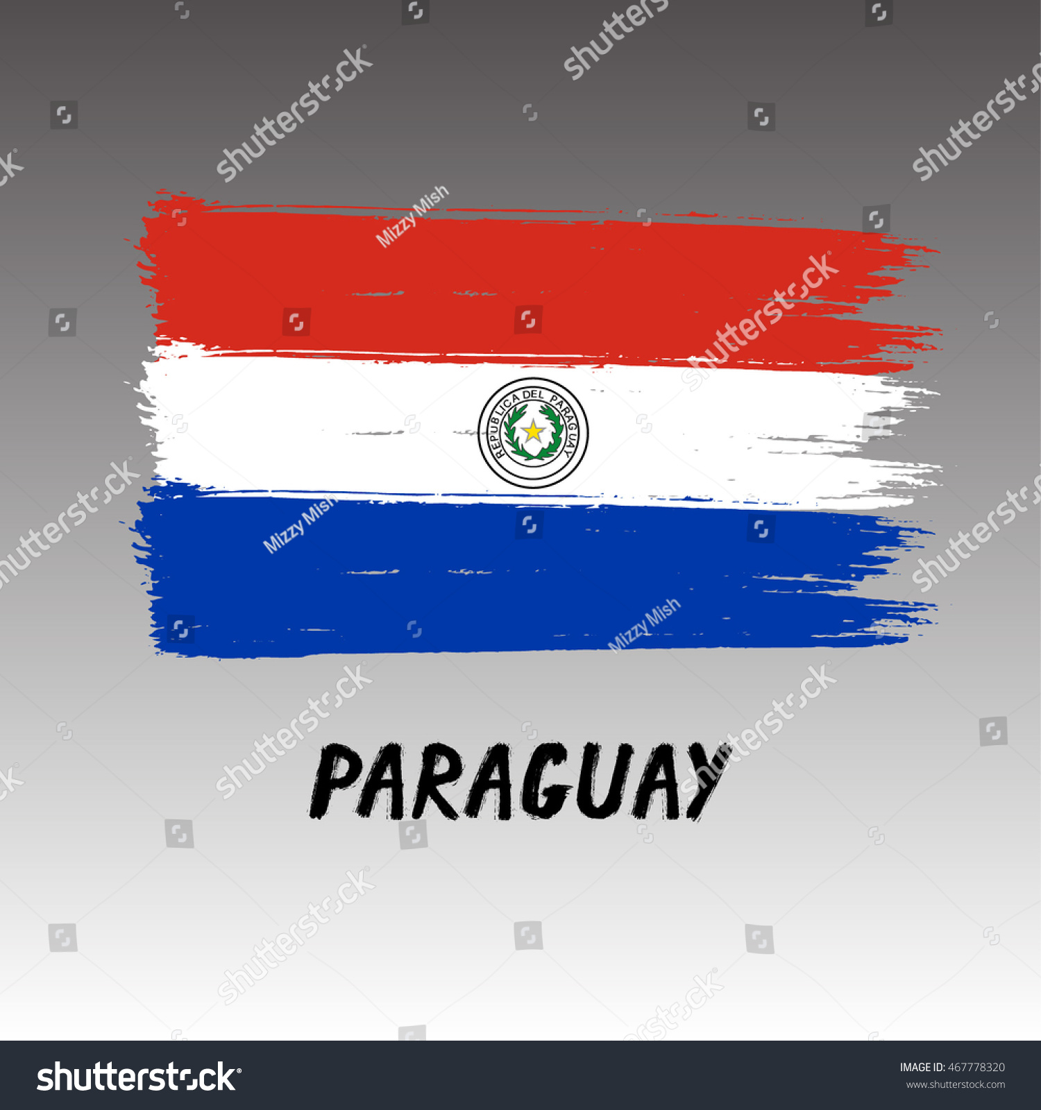 Flag Paraguay Grunge Stock Vector 467778320 - Shutterstock
