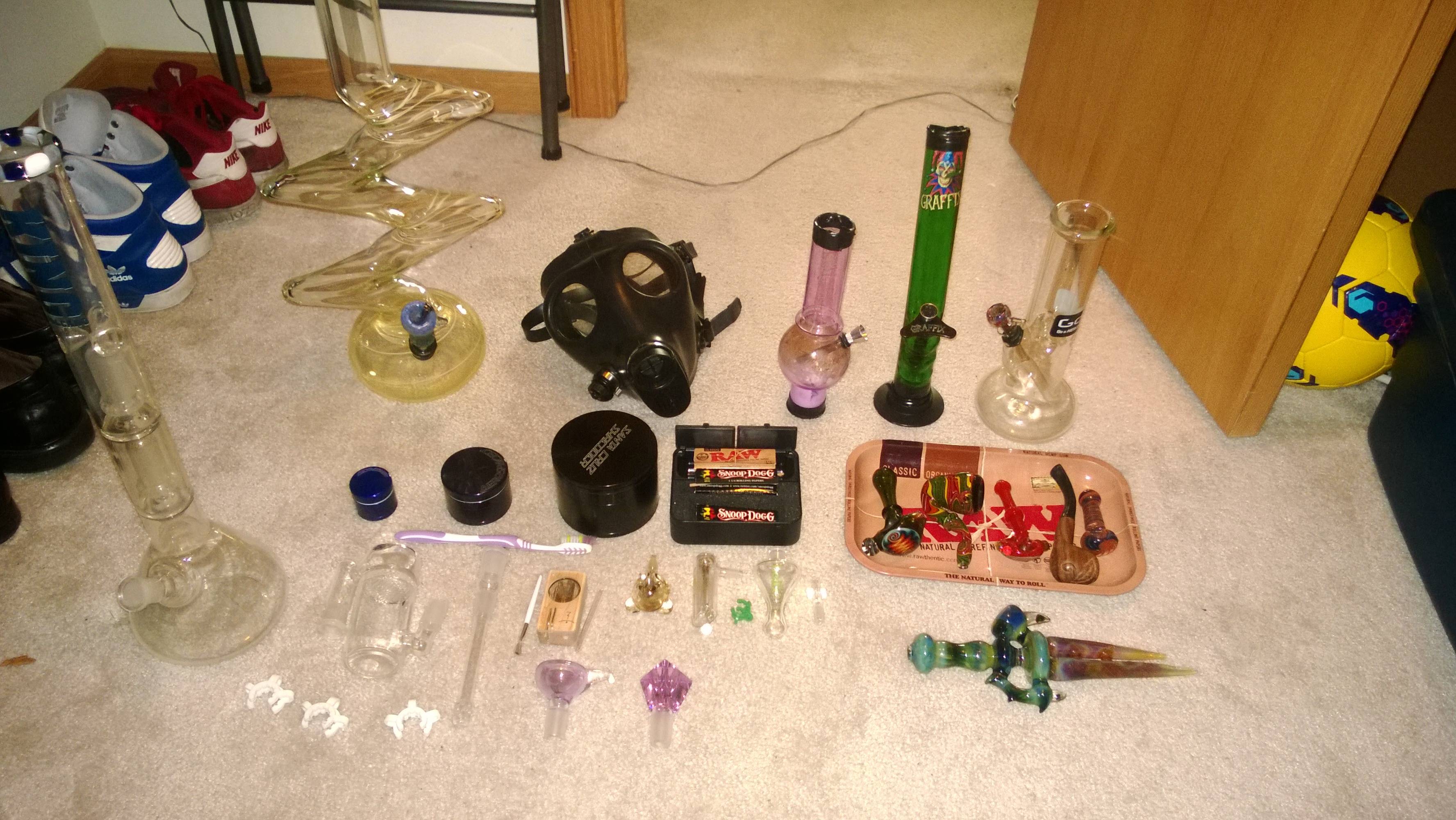It's not much, but it's all my accumulated paraphernalia since I ...