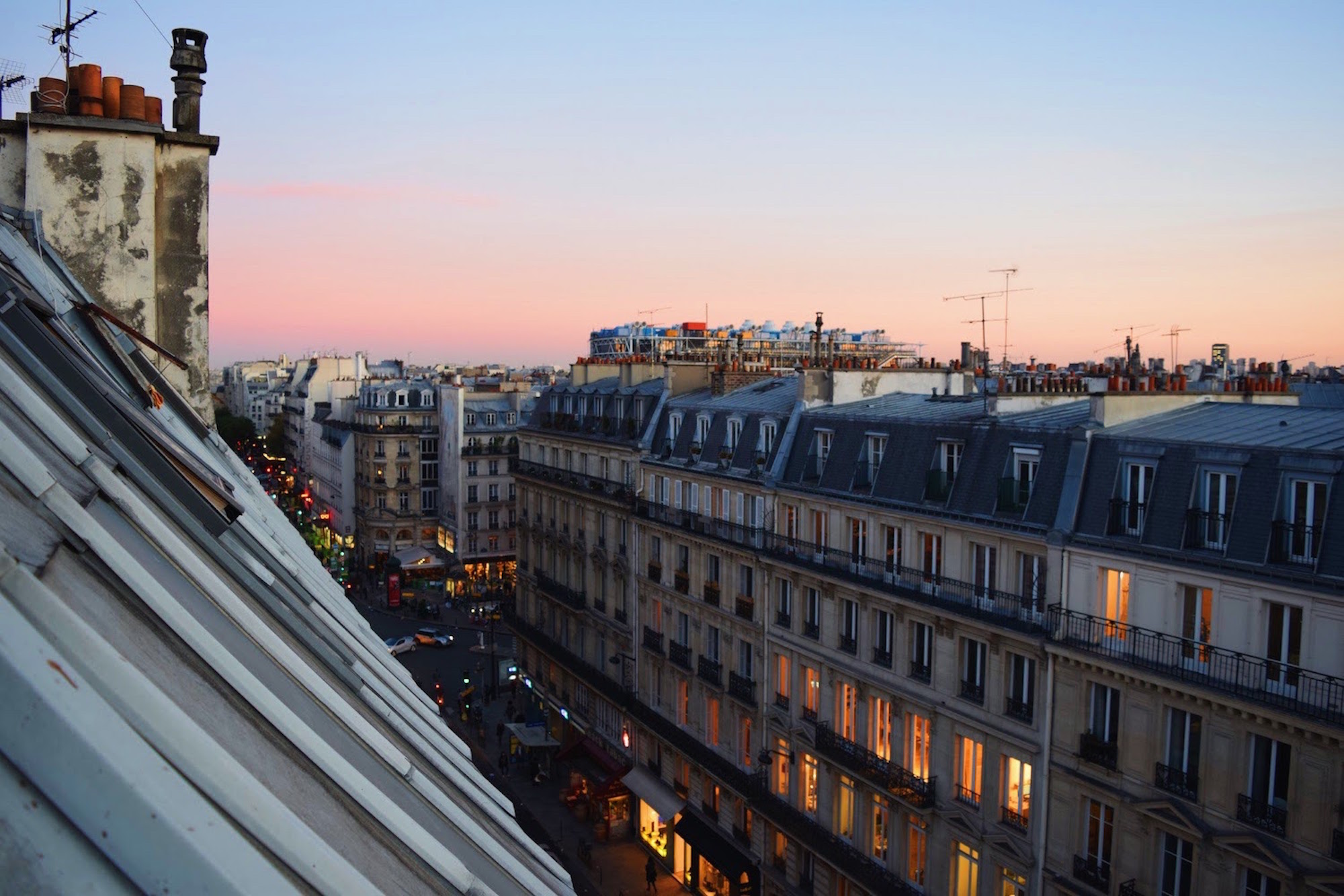 Parisian Rooftops at Dusk