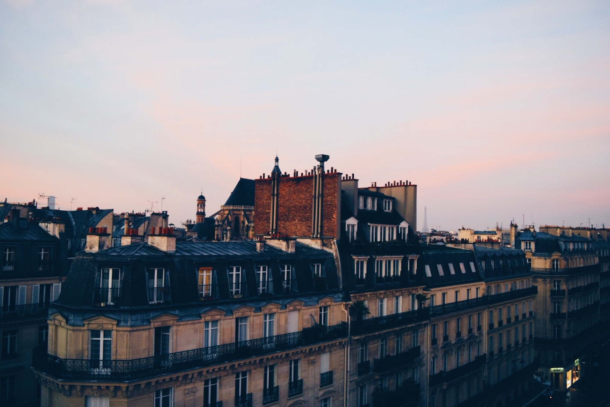 Parisian Rooftops at Dusk
