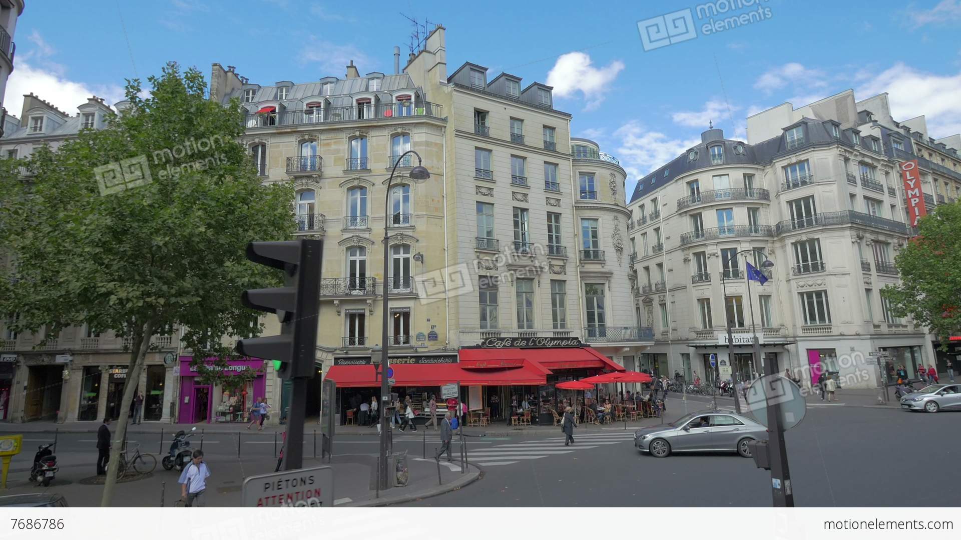City Traffic On Paris Street, France, 4k, UHD Stock video footage ...