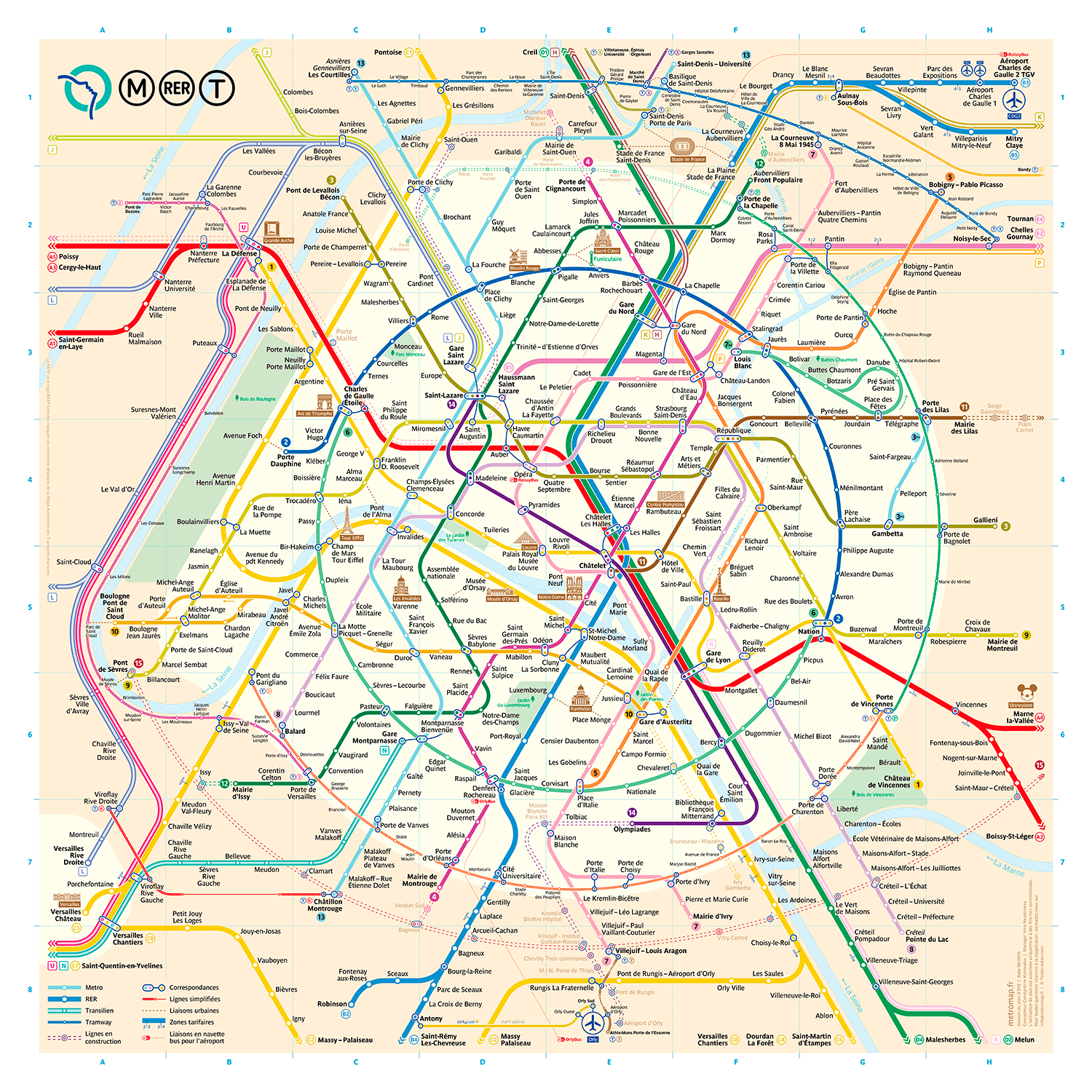 The New Paris Metro Map