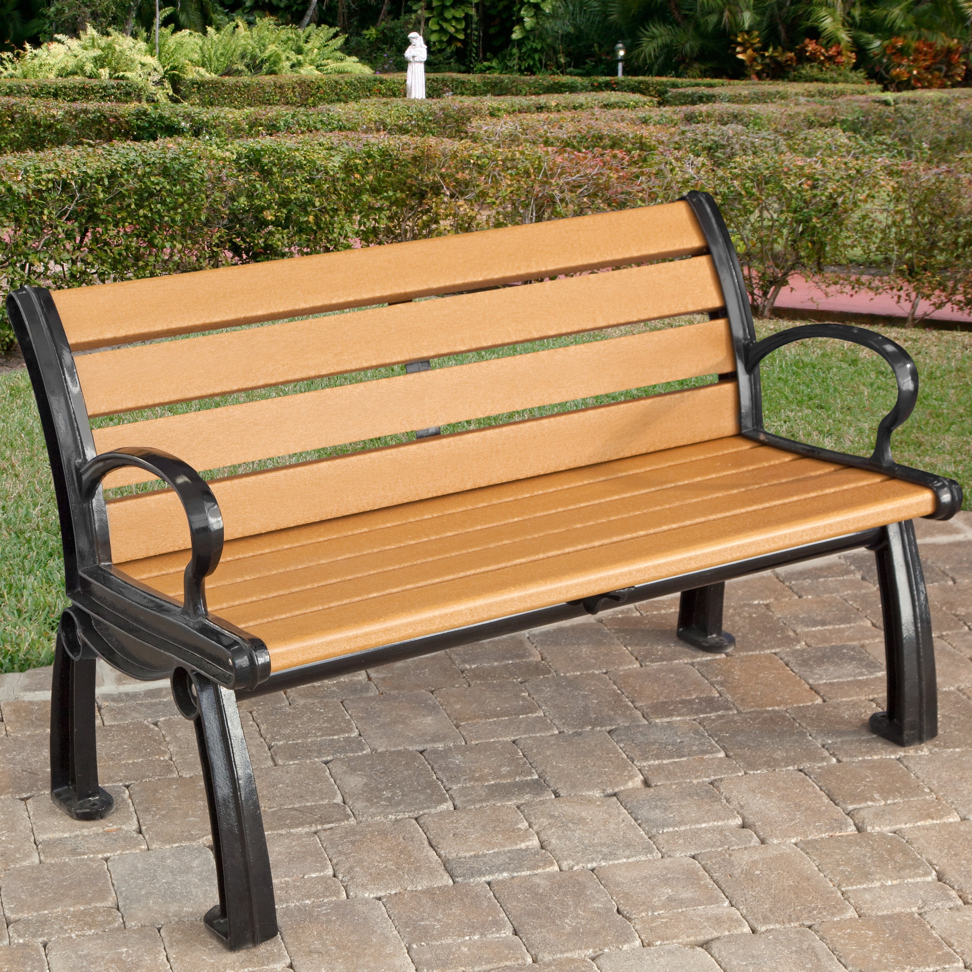 Furniture: Park Benches With Plastics Commercial Recycled Plastic ...