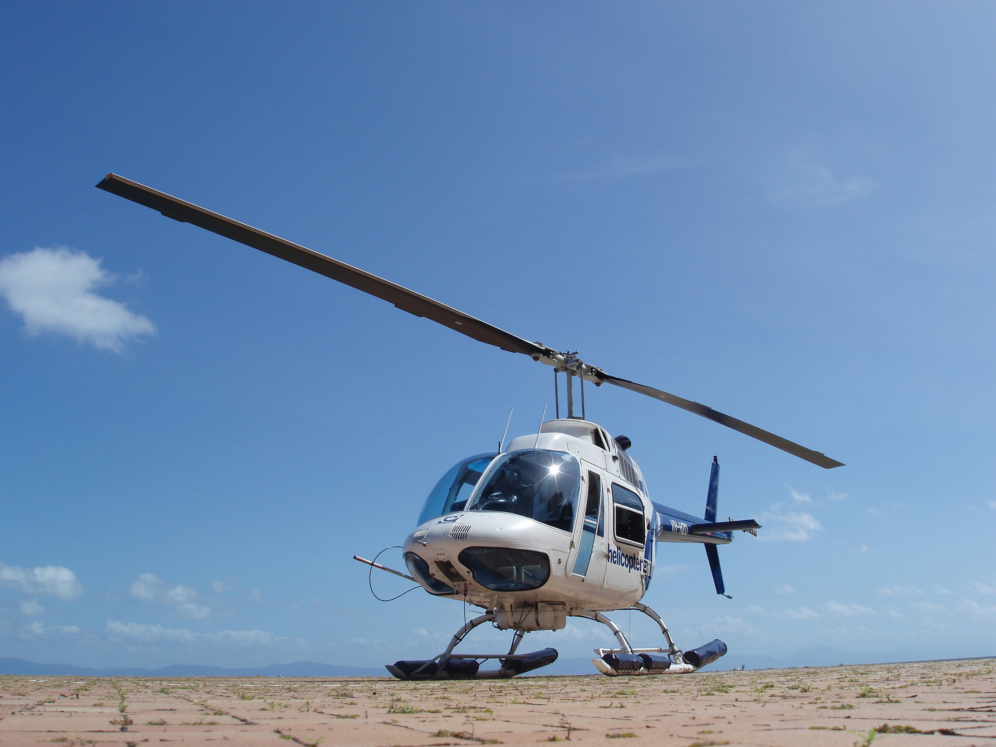 Free Stock Photo 11123 Helicopter parked on a helipad | freeimageslive